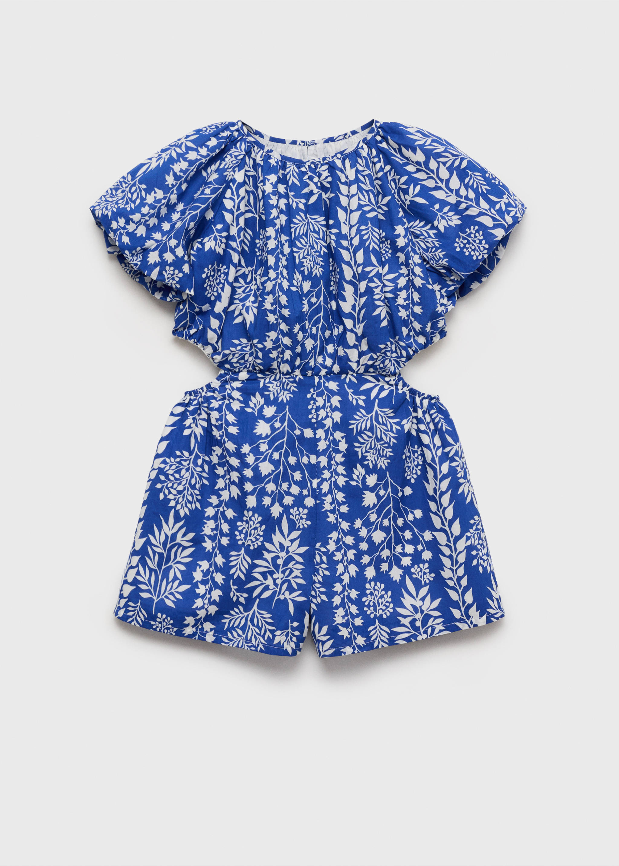 Cotton print jumpsuit - Article without model, Blue. Ref: 17091203-00.