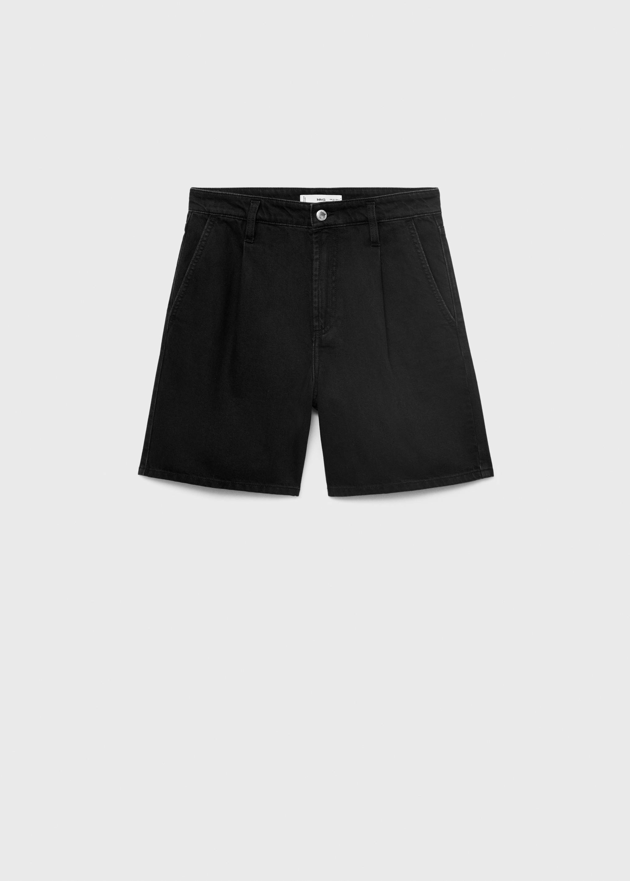 Jeansbermudashorts mit Bundfalten und mittlerer Bundhöhe - Artikel ohne Model