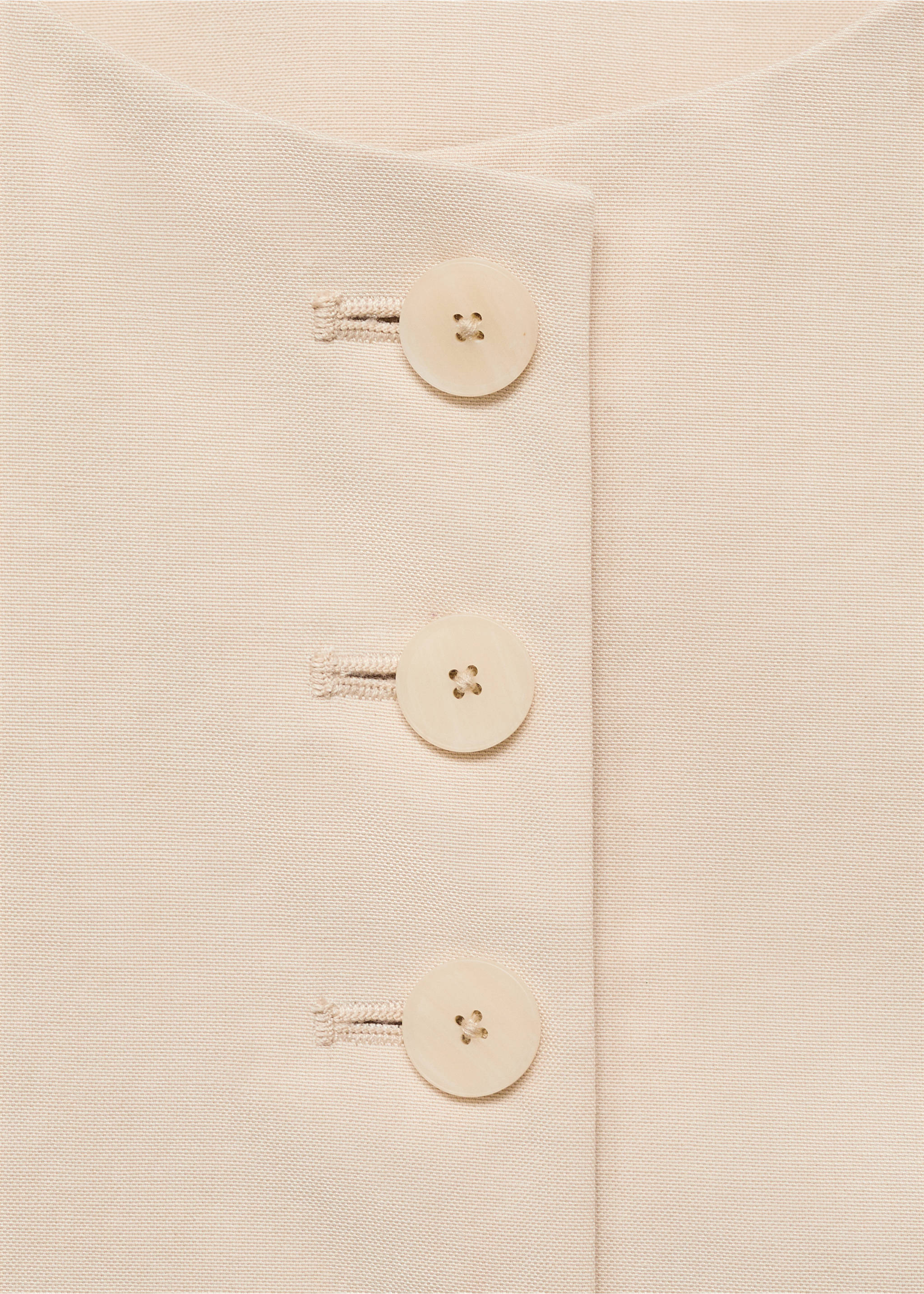 Suit vest with buttons - Details of the article 8, Beige. Ref: 17091205-00.