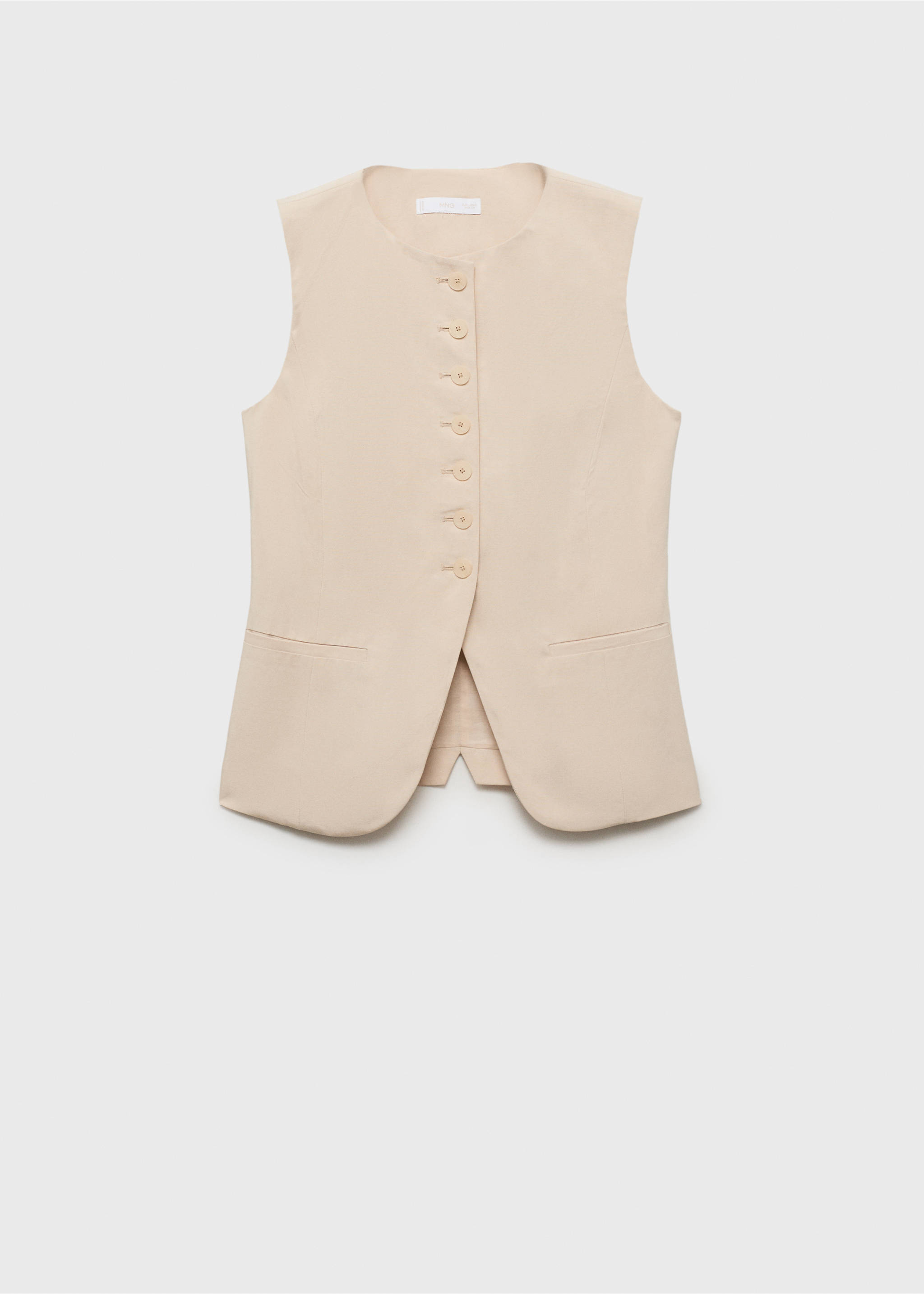 Suit vest with buttons - Article without model, Beige. Ref: 17091205-00.