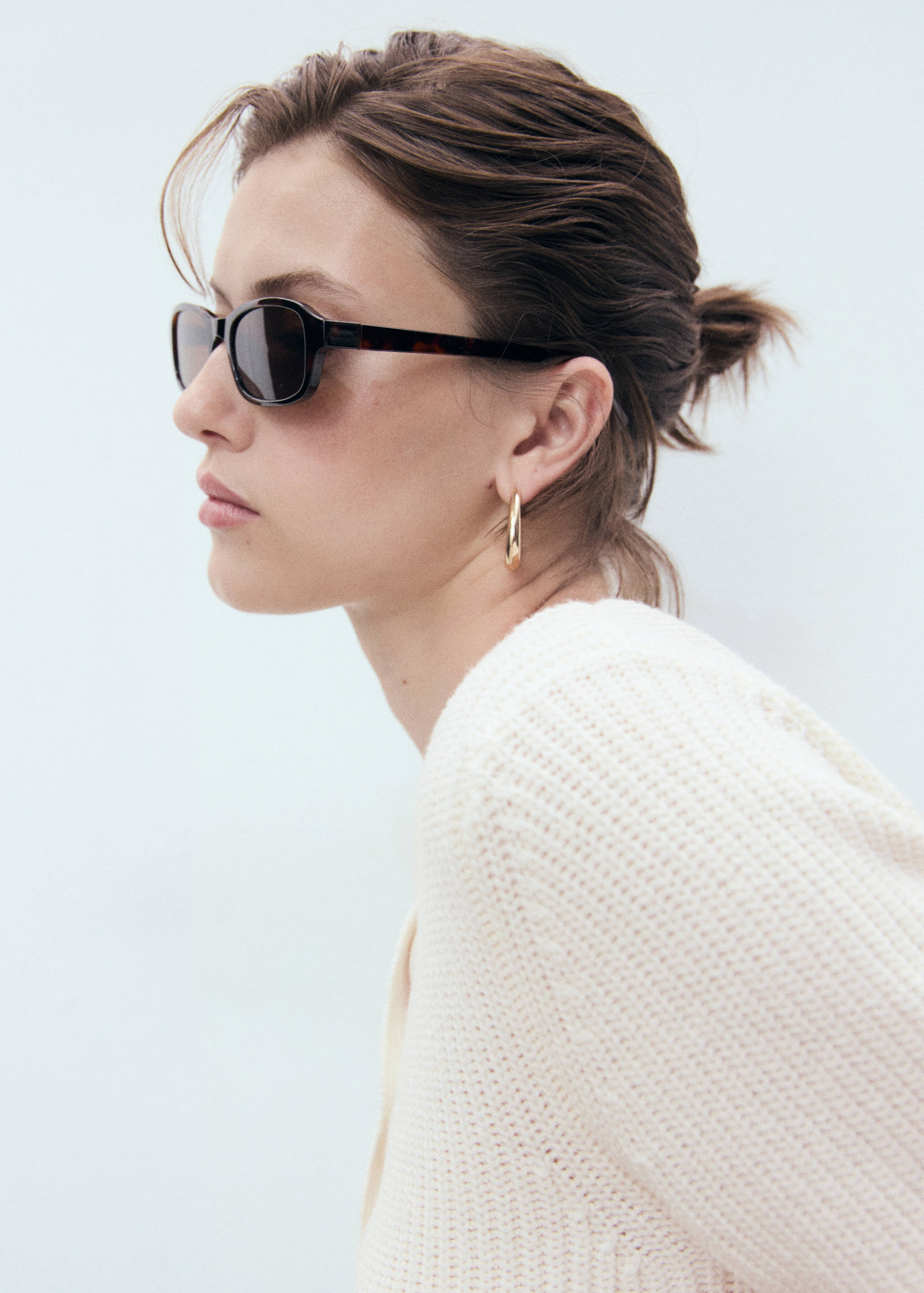 Short-sleeved knitted cardigan - Détail de l'article 1