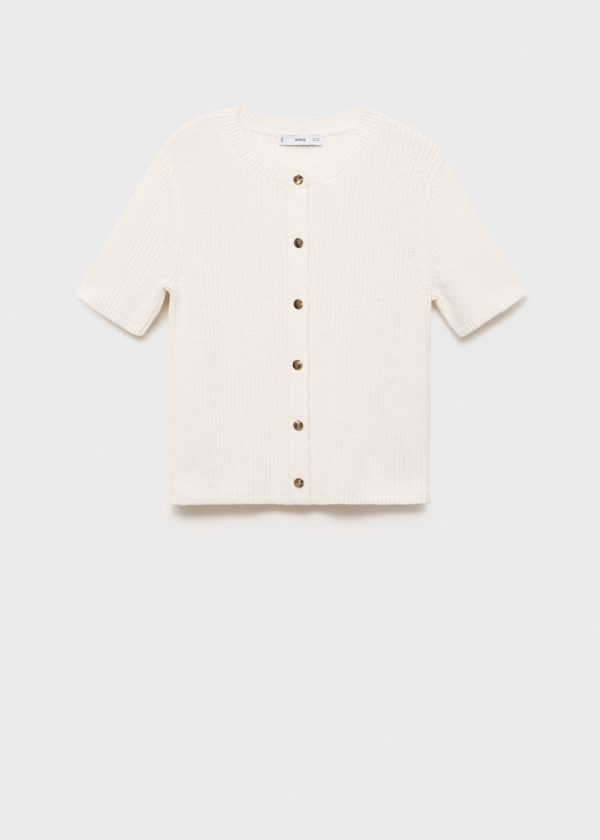 Short-sleeved knitted cardigan - Article sans modèle