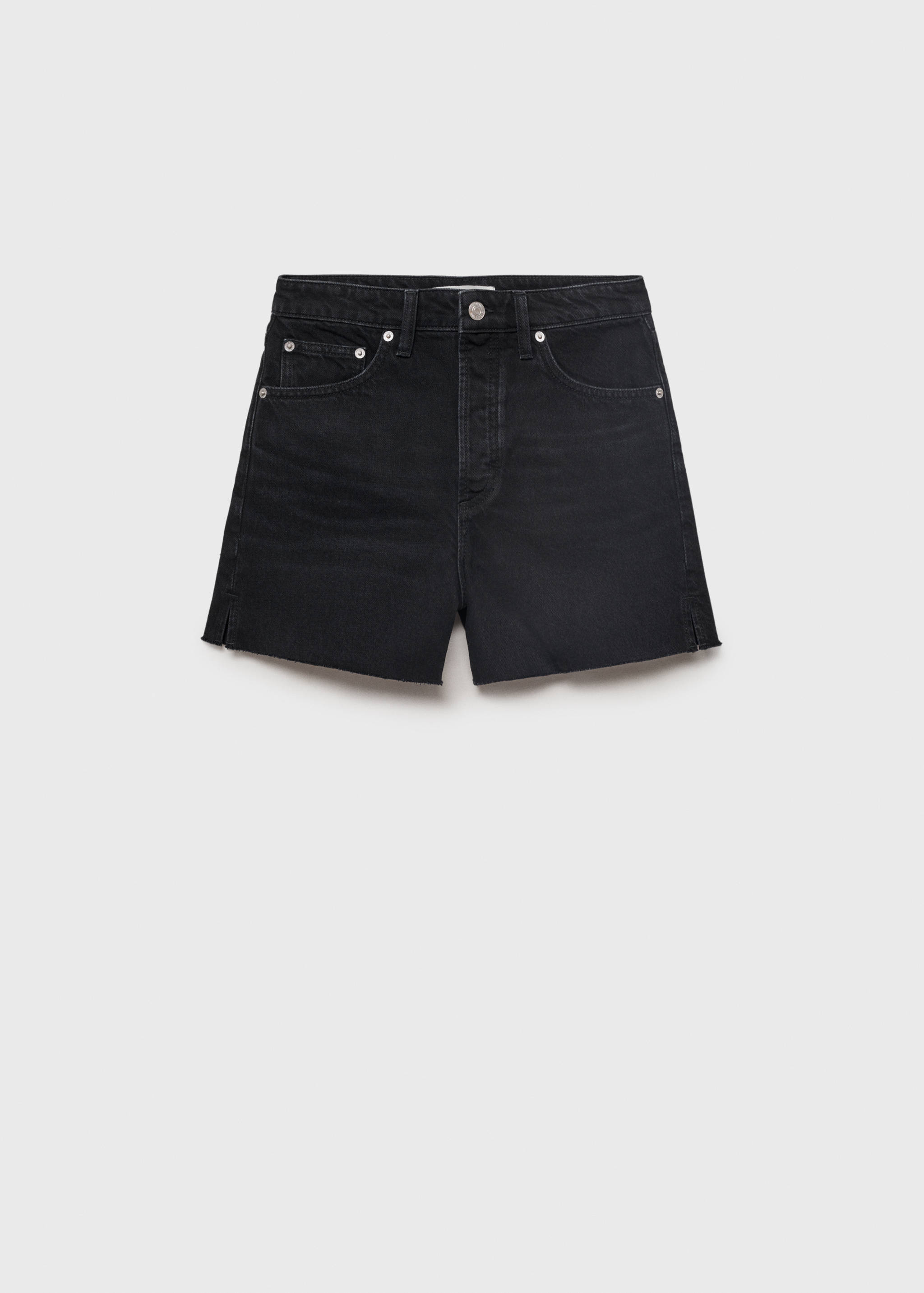 Short en jean bas effiloché - Article sans modèle