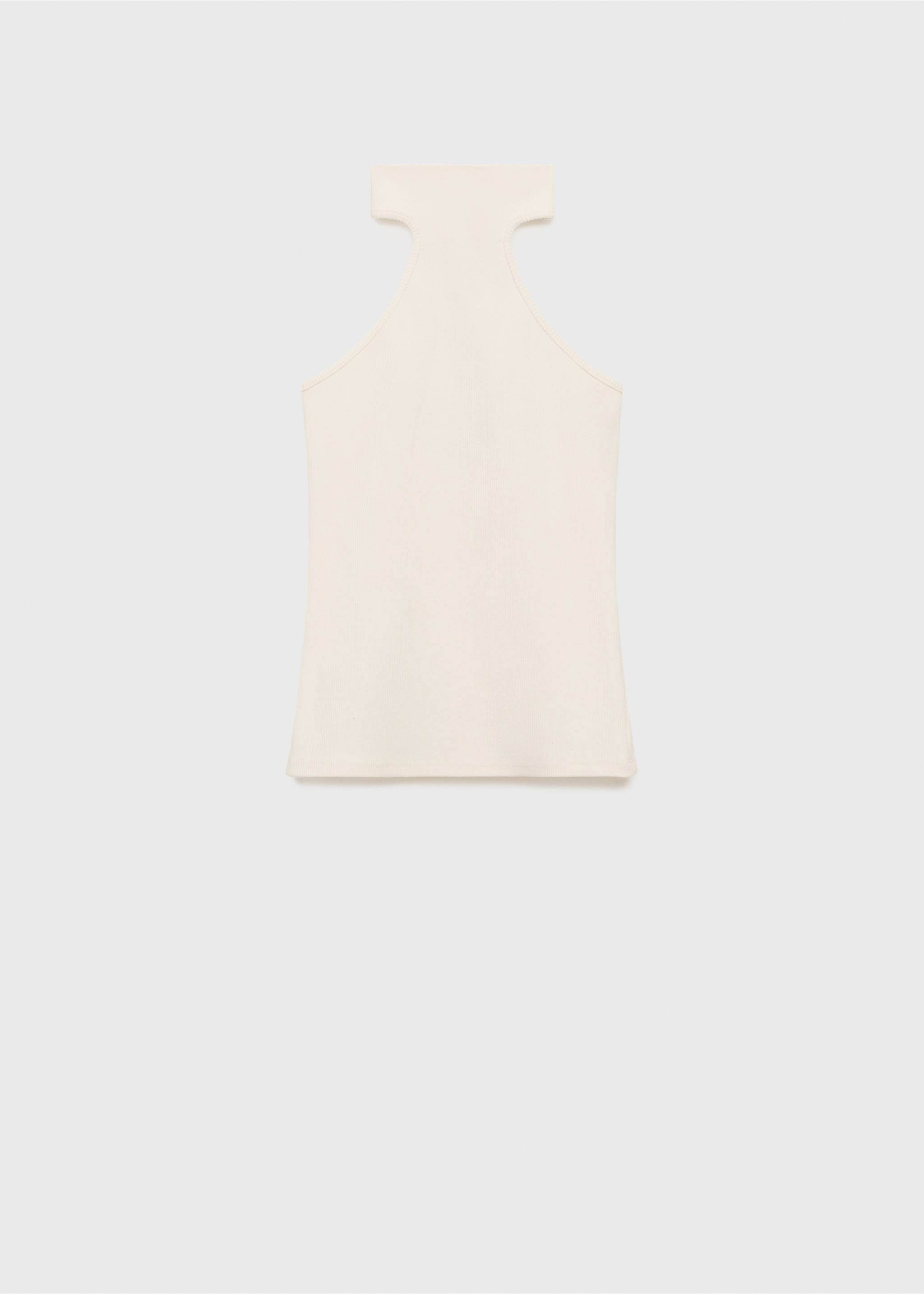 Knit halter top - Article without model, Ecru. Ref: 17091211-00.