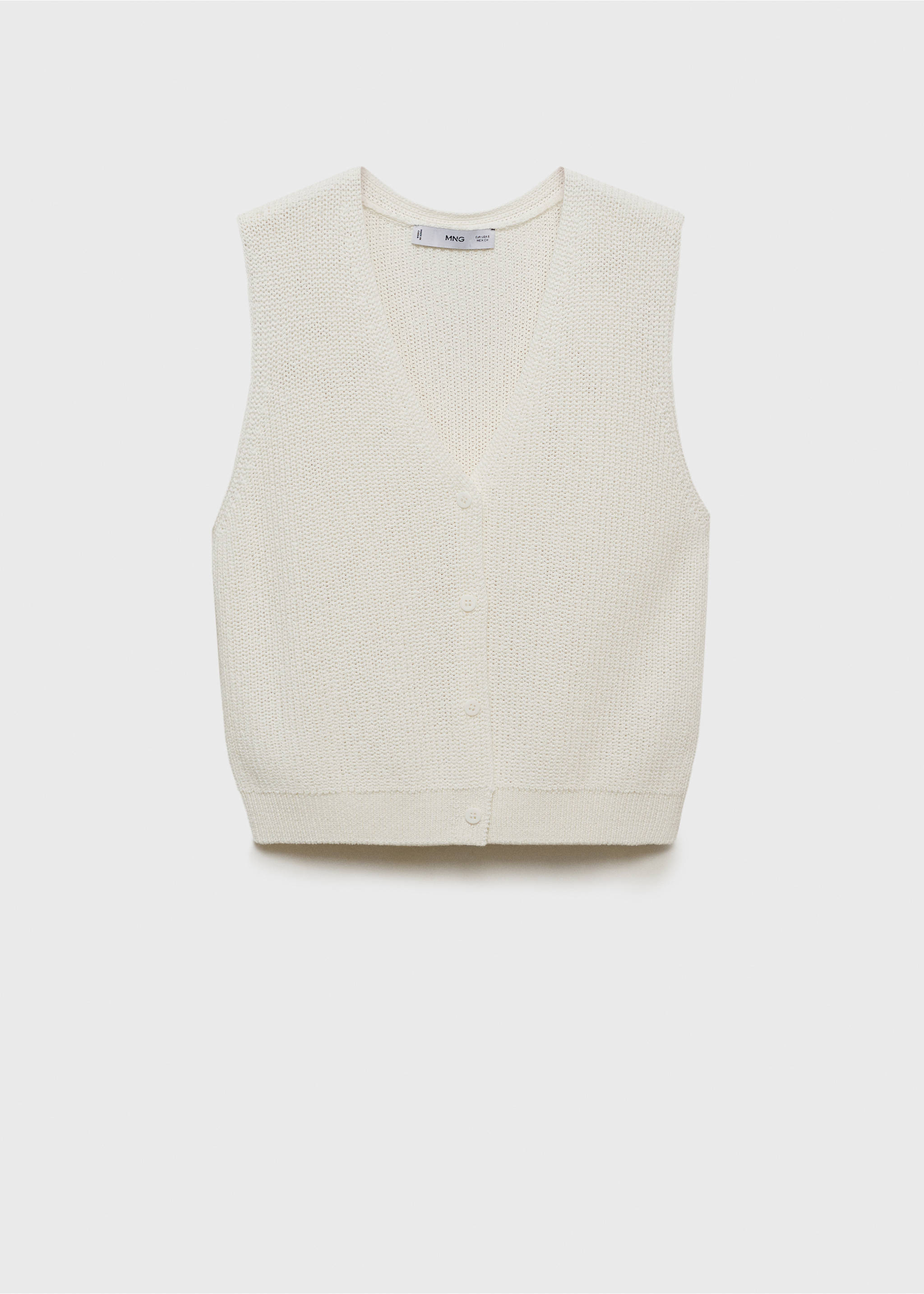 Ajour gilet - Artikel zonder model, Wit. Ref: 17091217-00.