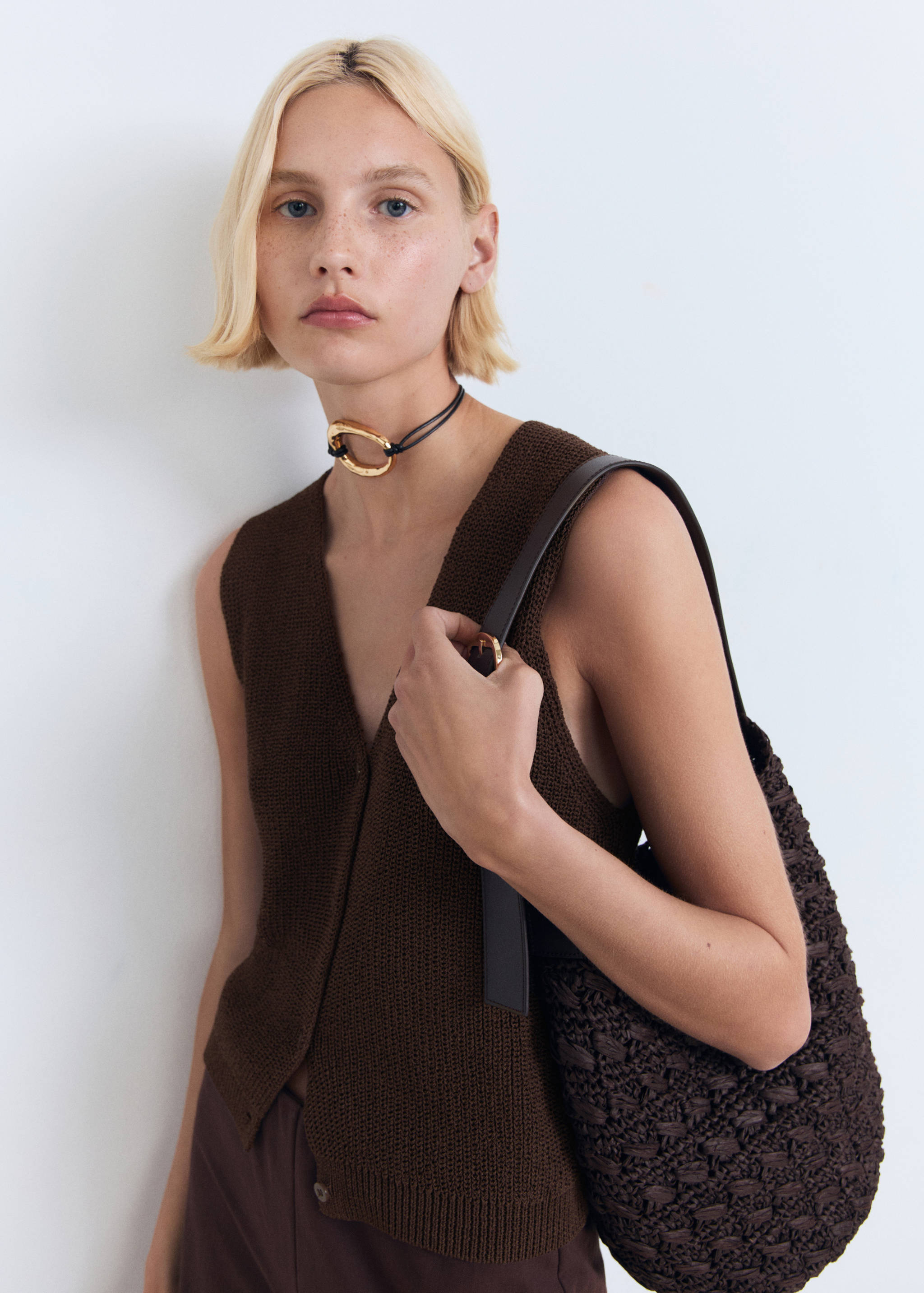Gilet maglia traforato - Piano medio
