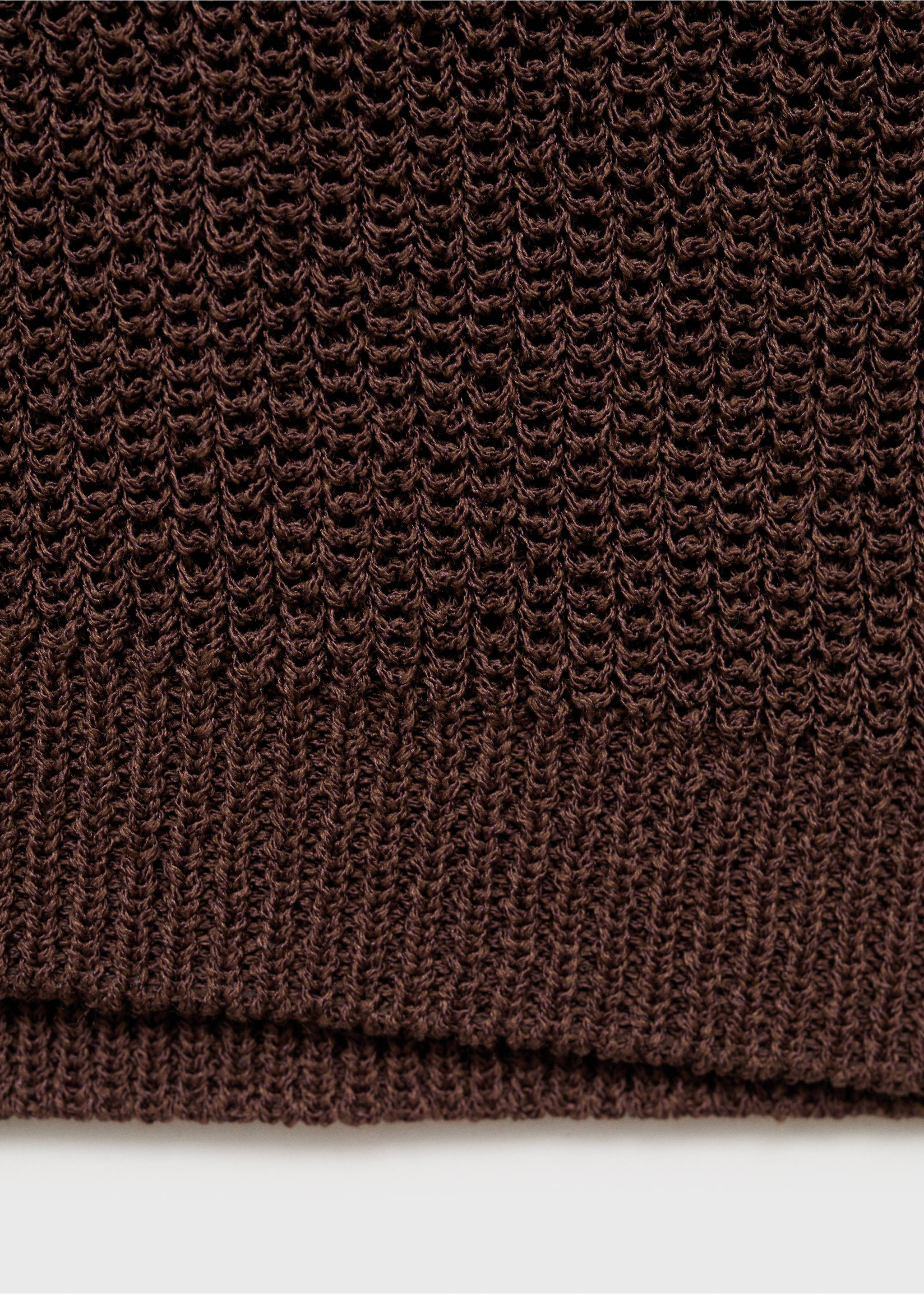 Gilet maille ajourée - Détail de l'article 0, Chocolat. Ref: 17091217-00.