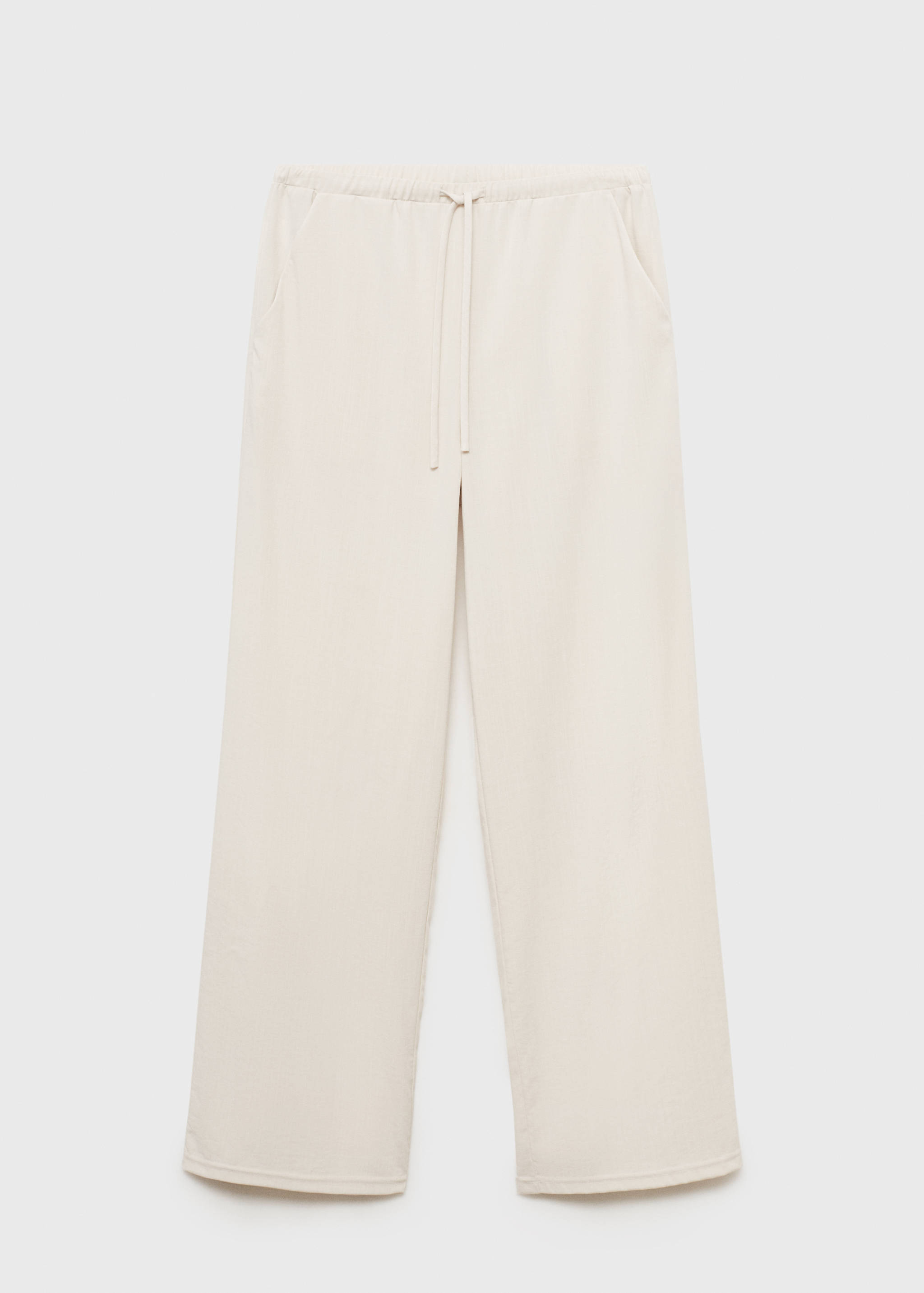 Drawstring straight trousers - Article without model