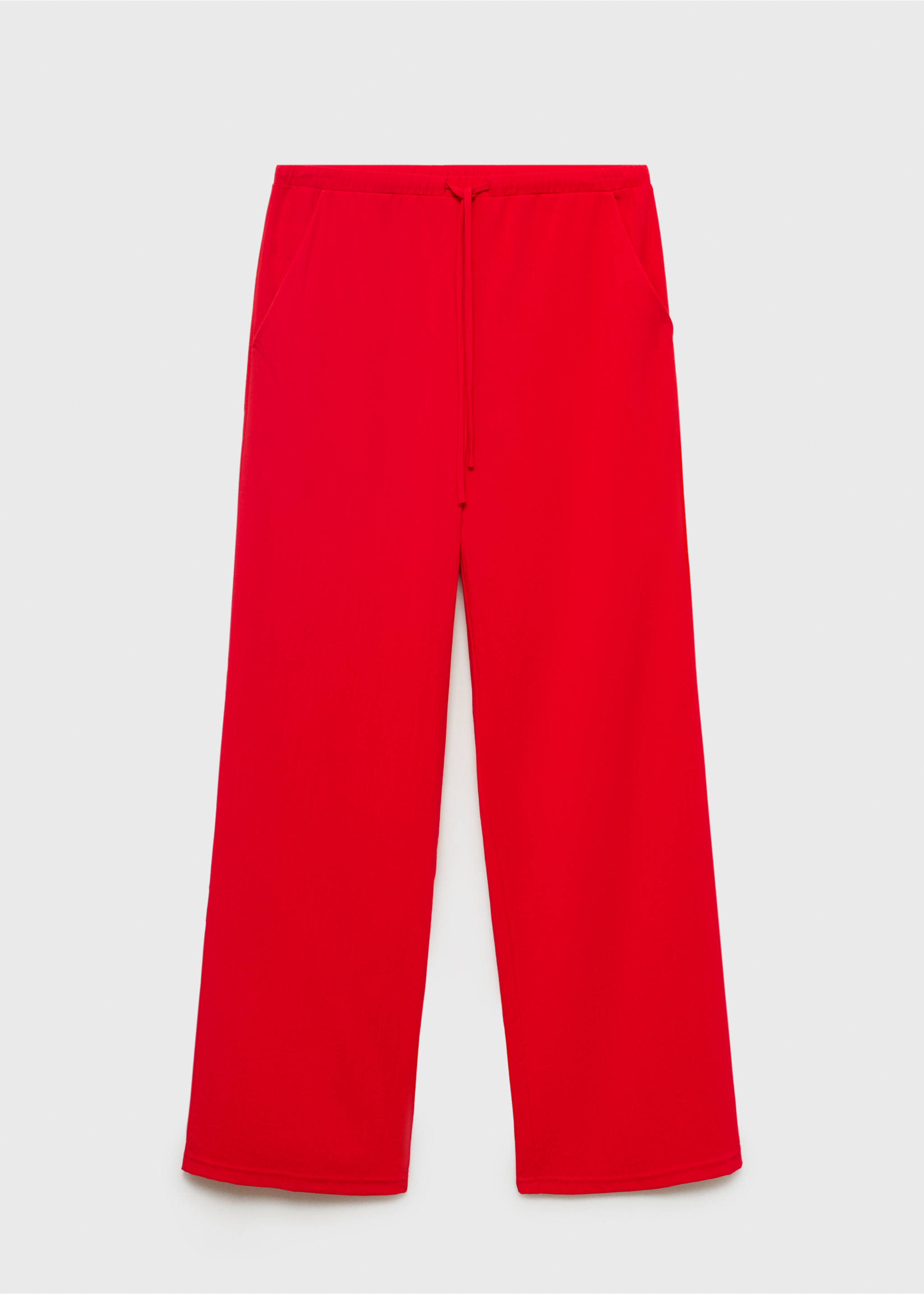 Drawstring straight trousers - Article without model, Red. Ref: 17091218-00.
