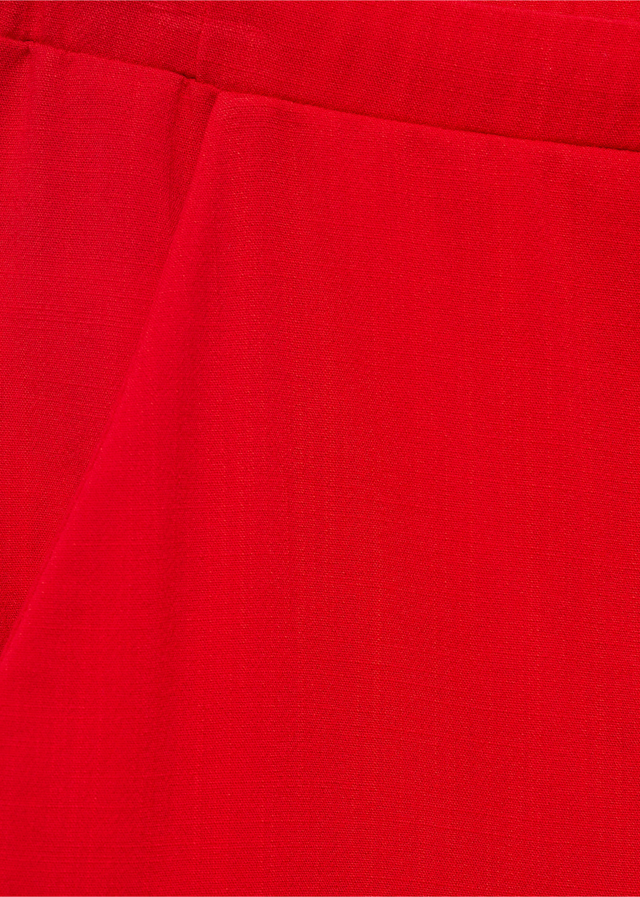 Drawstring straight trousers - Details of the article 0, Red. Ref: 17091218-00.