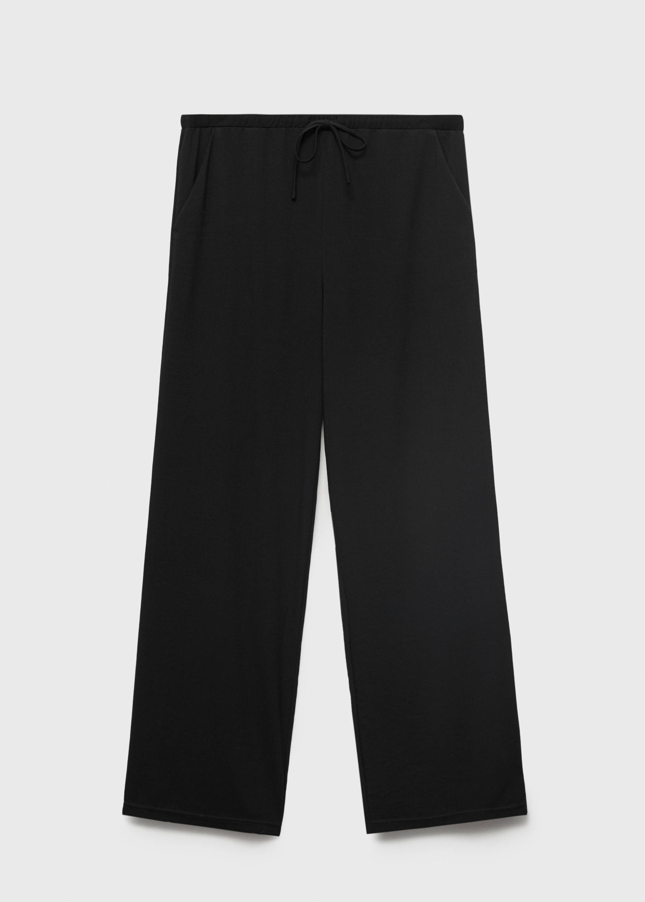 Drawstring straight trousers - Article without model