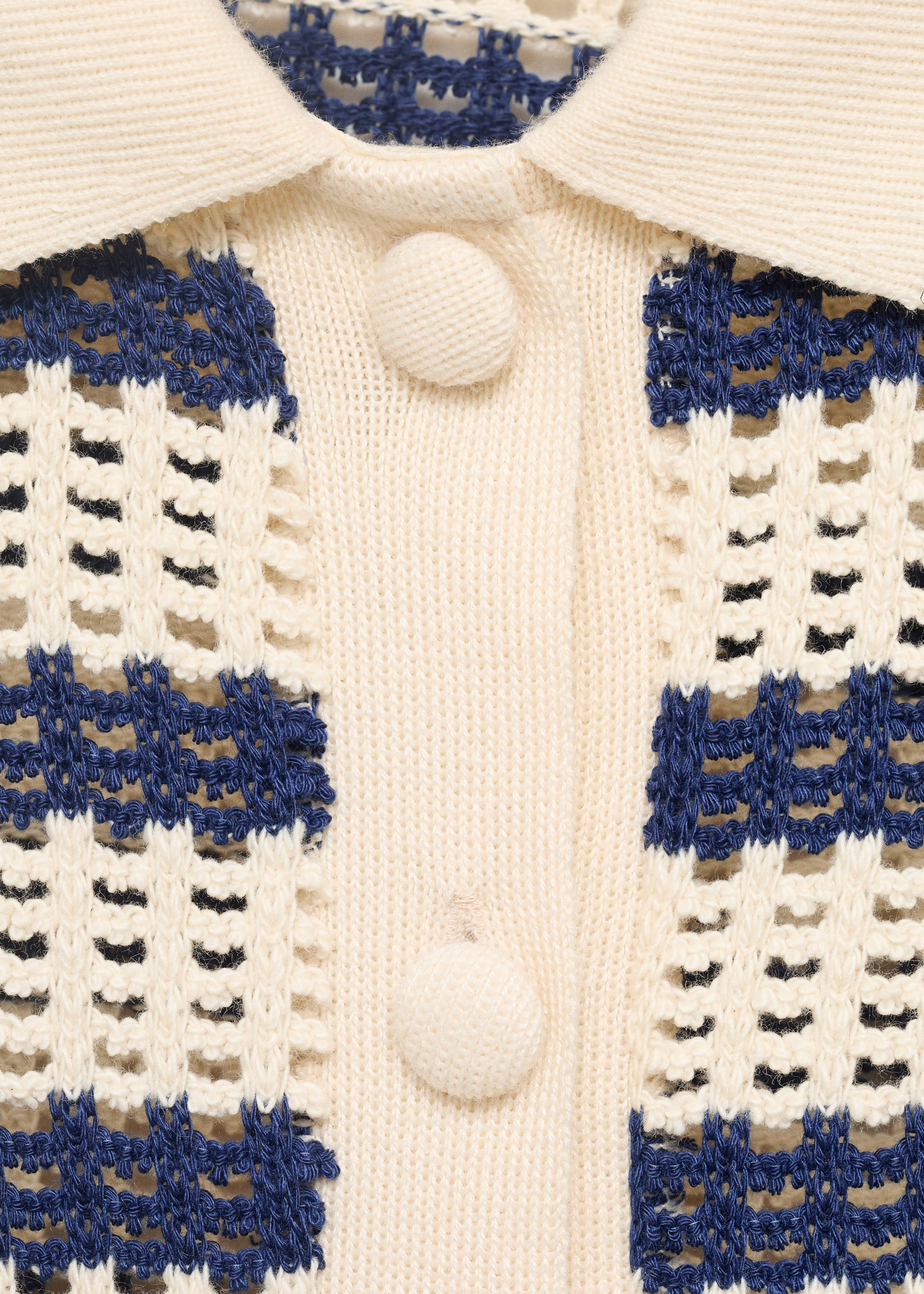 Short sleeve striped cardigan - Details of the article 8