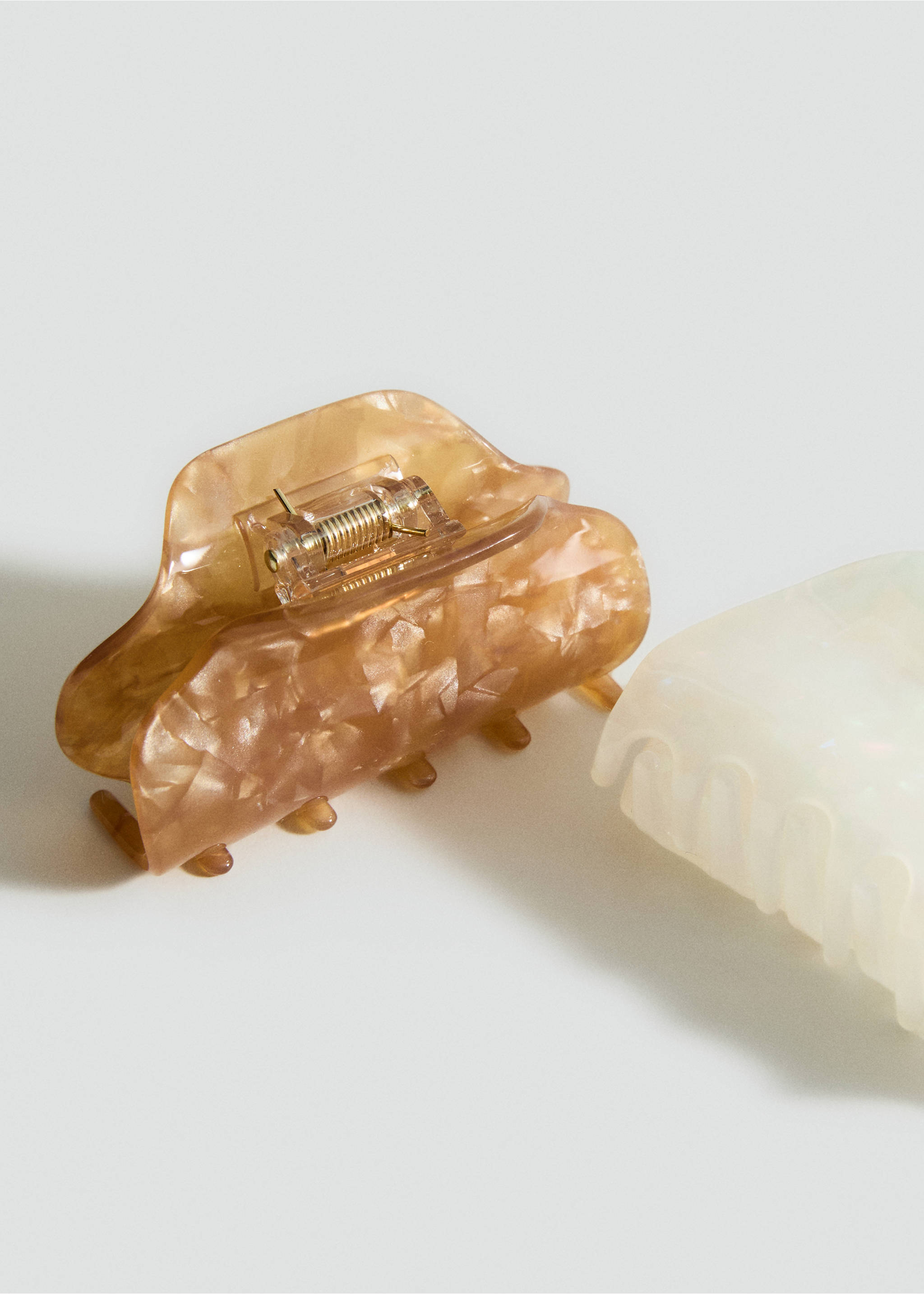 Pack of 2 hair clips - Medium plane, Brown. Ref: 17091225-00.