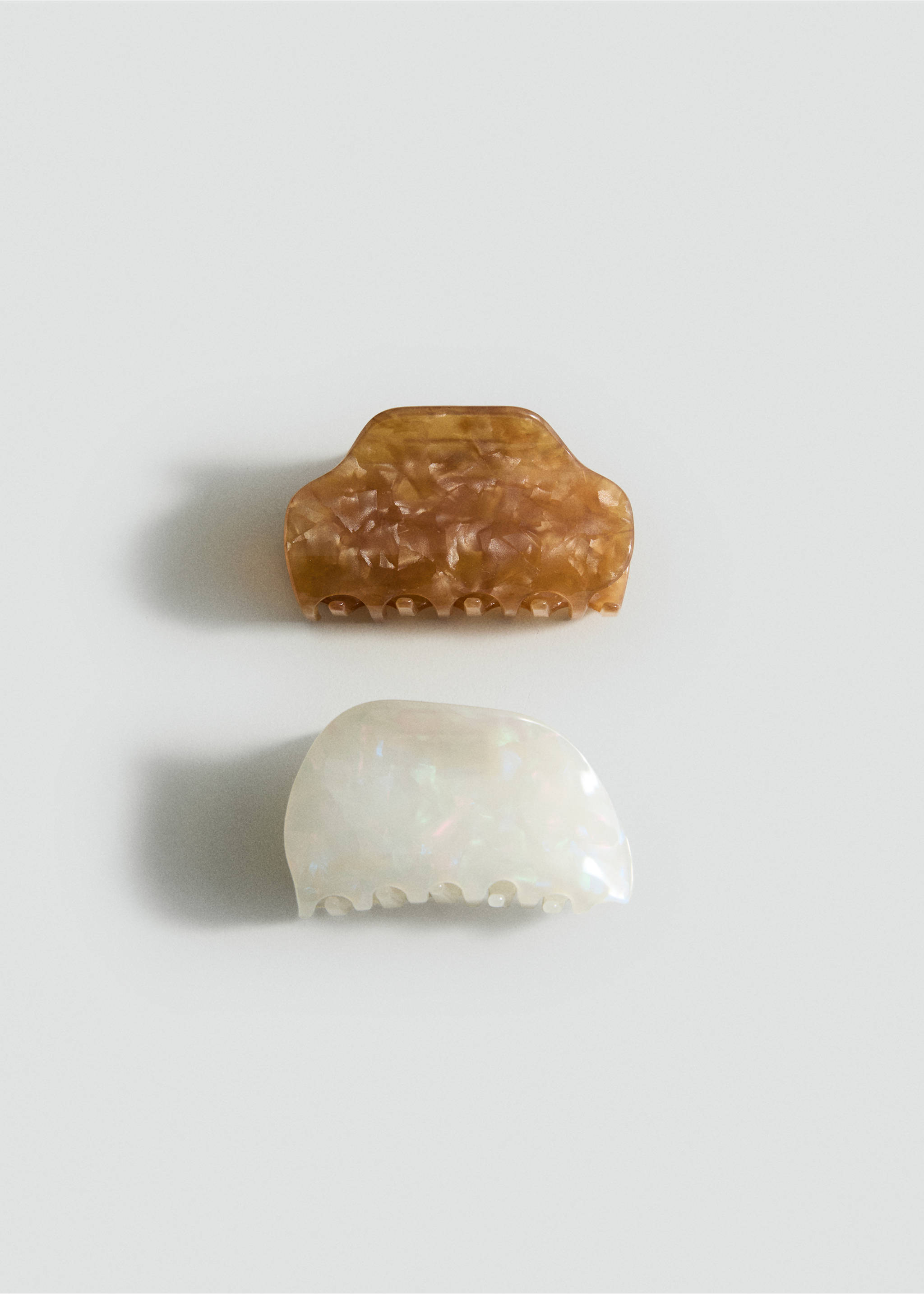 Pack of 2 hair clips - Article without model, Brown. Ref: 17091225-00.