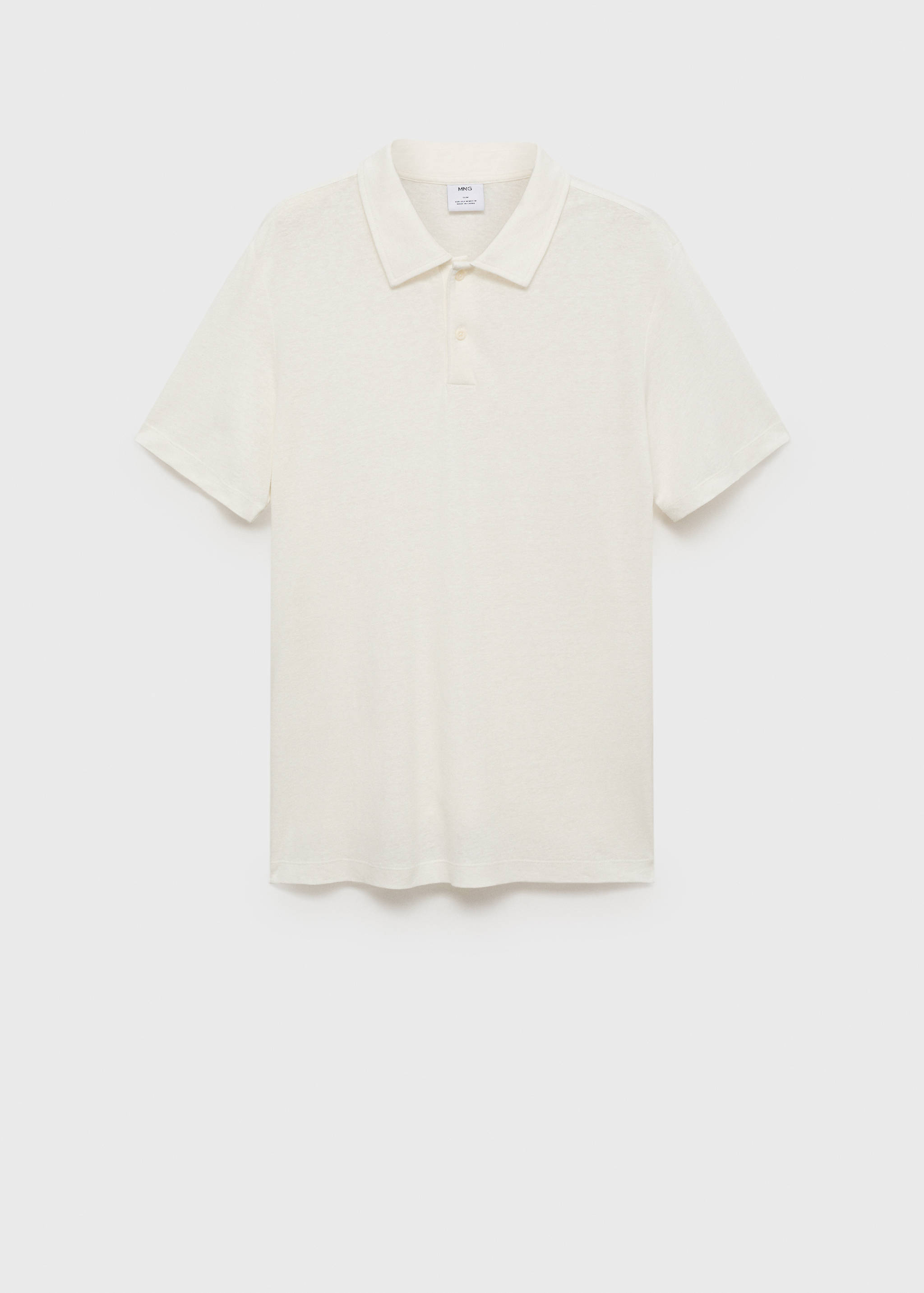 Linnen slim-fit poloshirt - Artikel zonder model