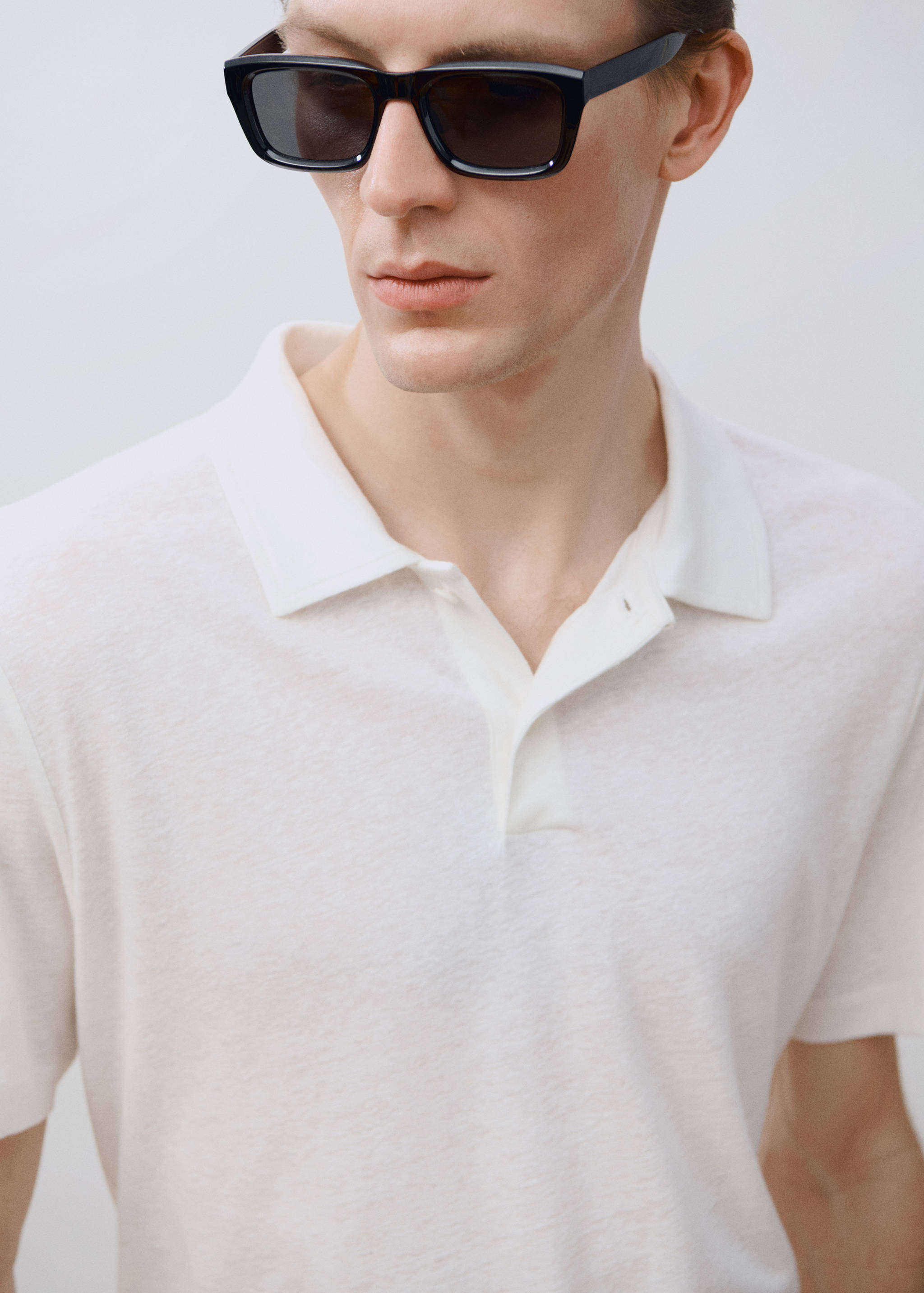 Linnen slim-fit poloshirt - Detail van het artikel 5