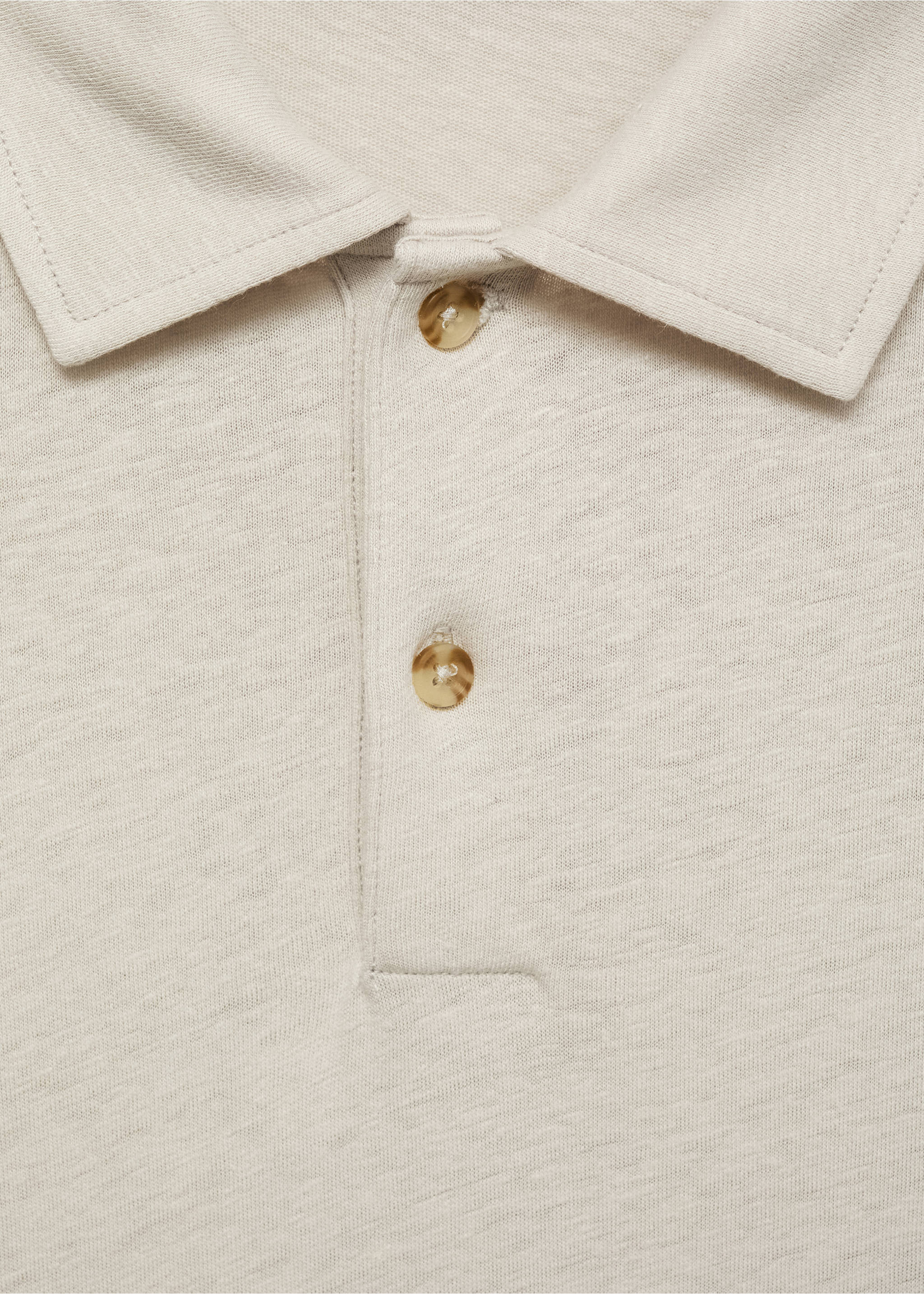 Polo lino slim-fit - Dettaglio dell'articolo 8, Grigio ghiaccio. Ref: 17091226-00.