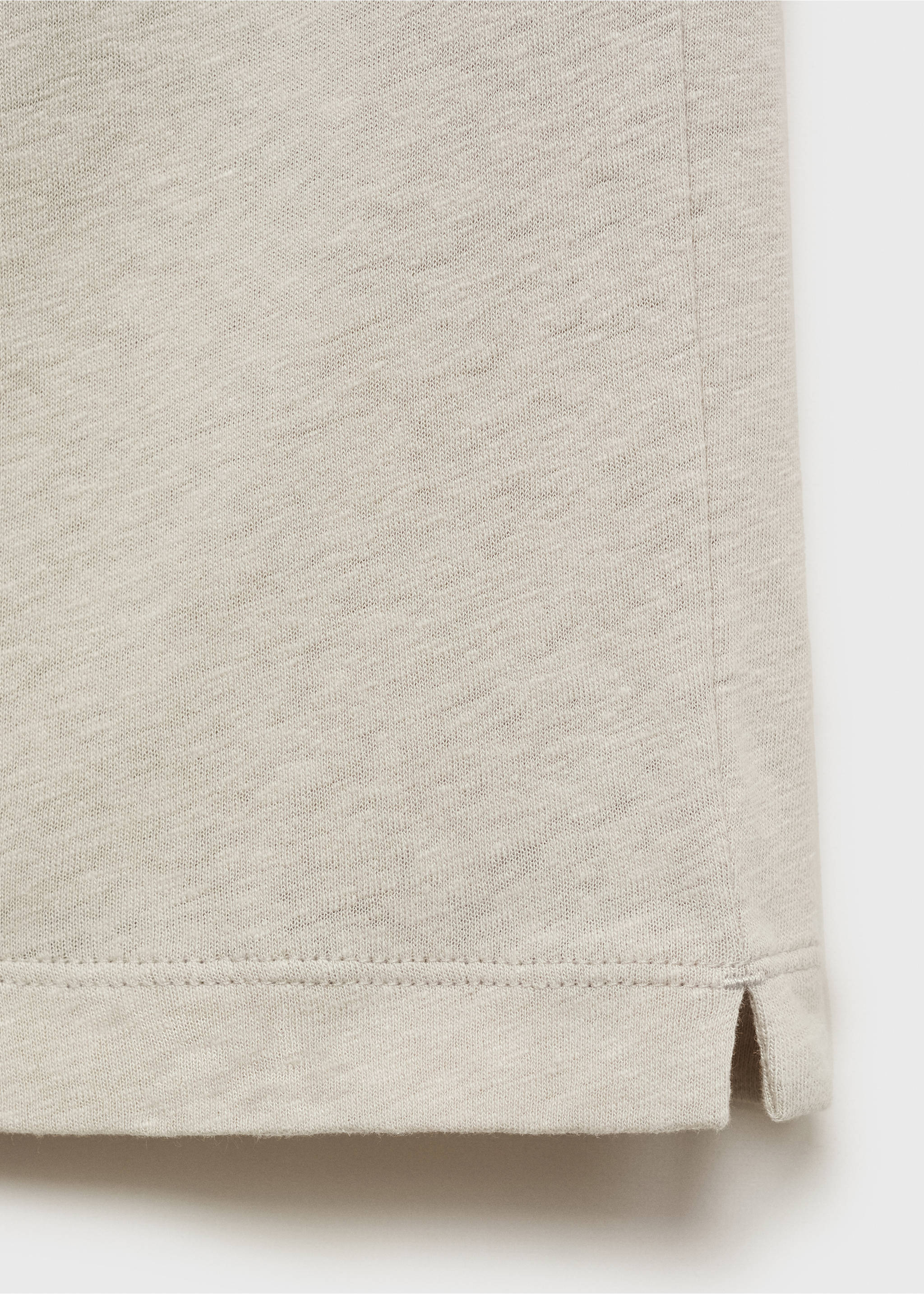 Polo lino slim-fit - Dettaglio dell'articolo 0, Grigio ghiaccio. Ref: 17091226-00.