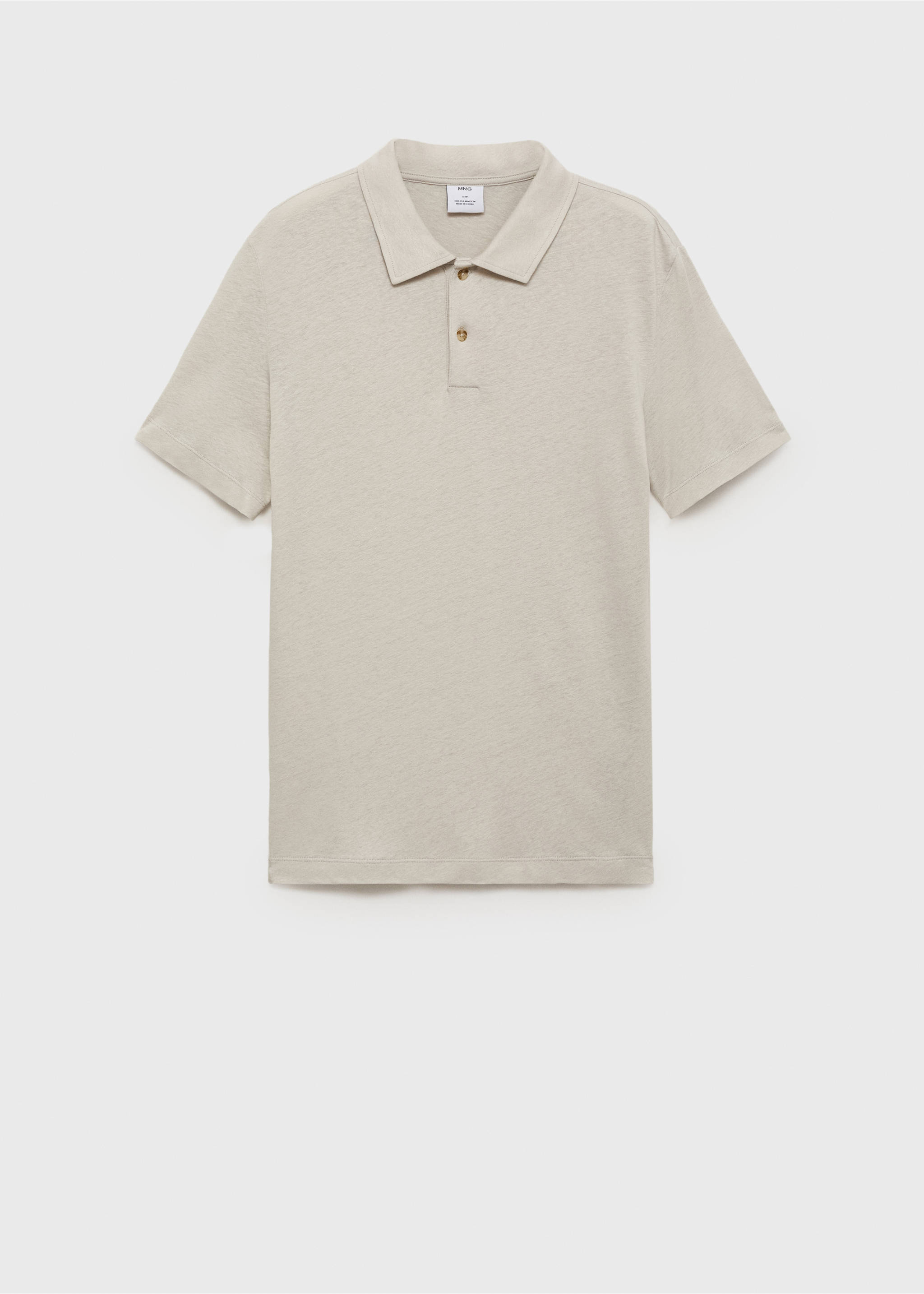 Polo lino slim-fit - Articolo senza modello, Grigio ghiaccio. Ref: 17091226-00.