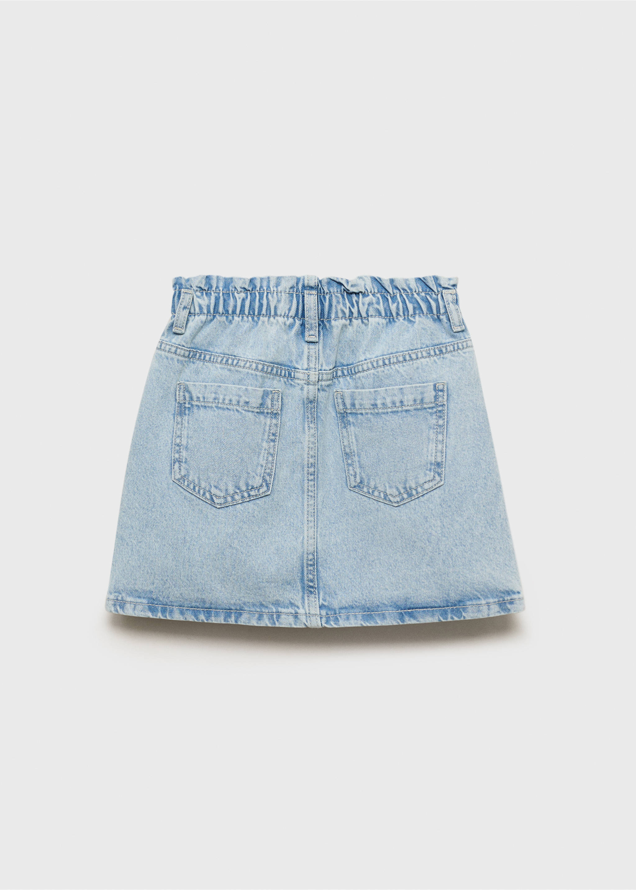 Denim paperbag skirt - Reverse of the article, Light Blue. Ref: 17091227-00.