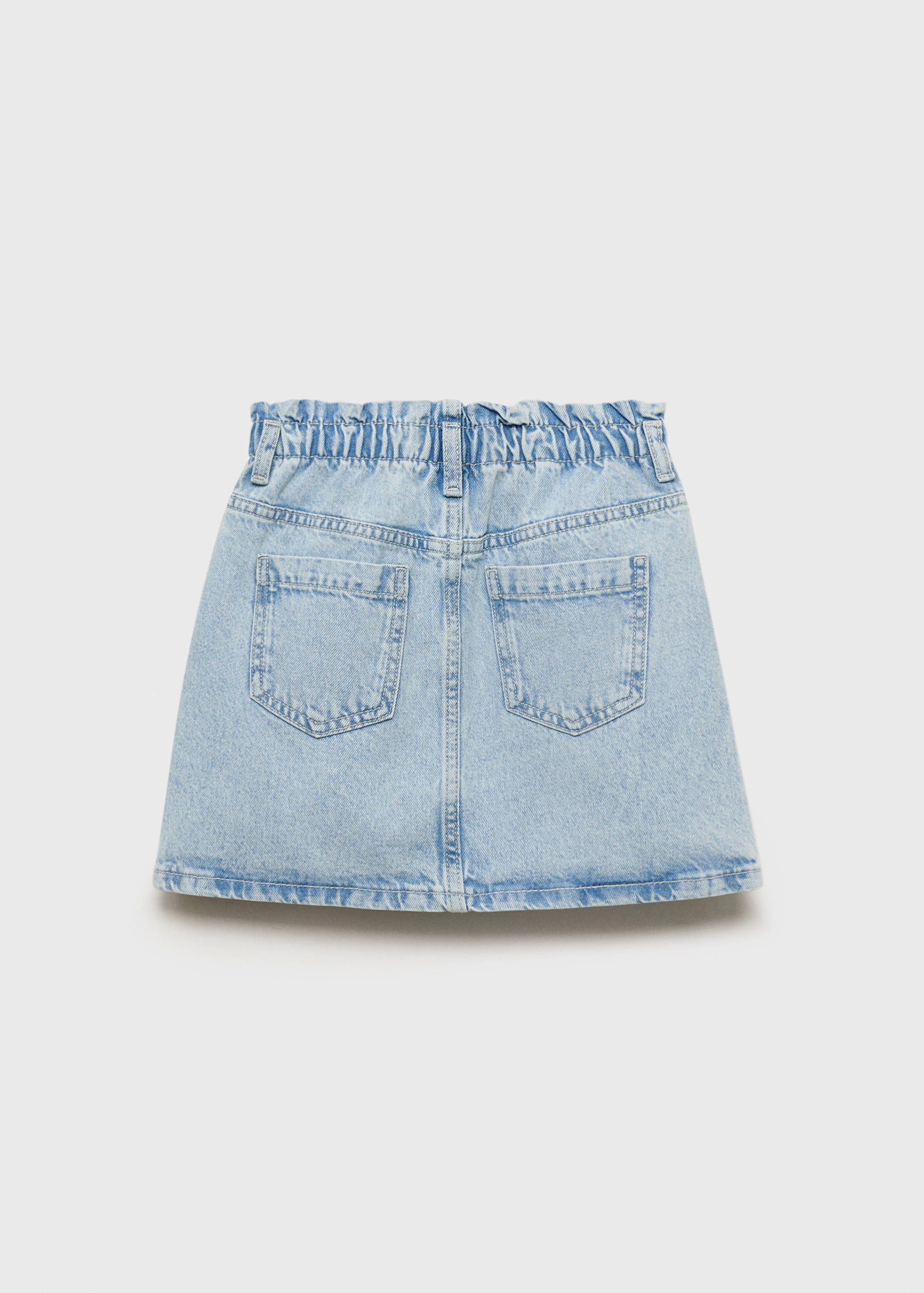 Denim paperbag skirt - Reverse of the article