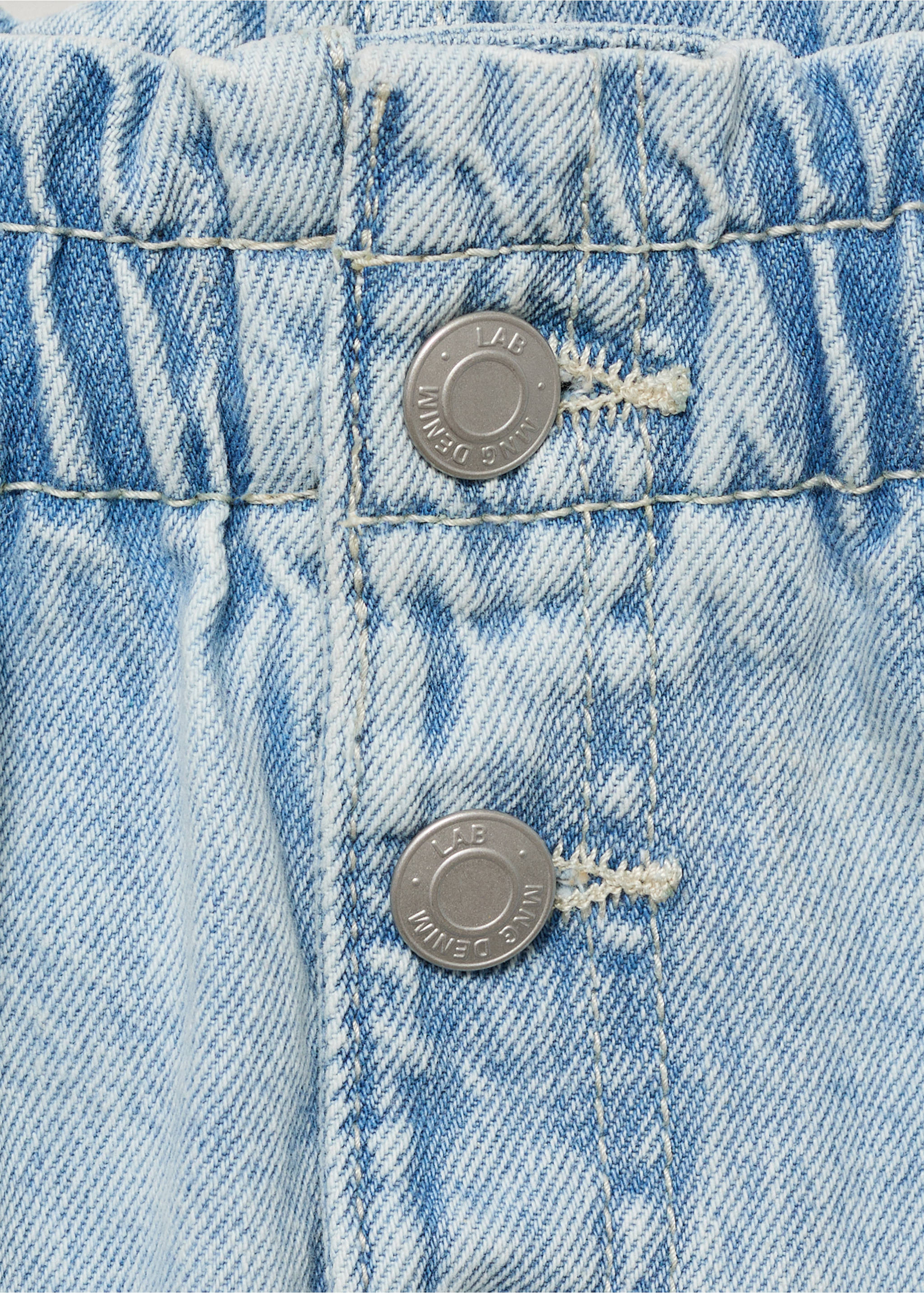 Denim paperbag skirt - Details of the article 0, Light Blue. Ref: 17091227-00.