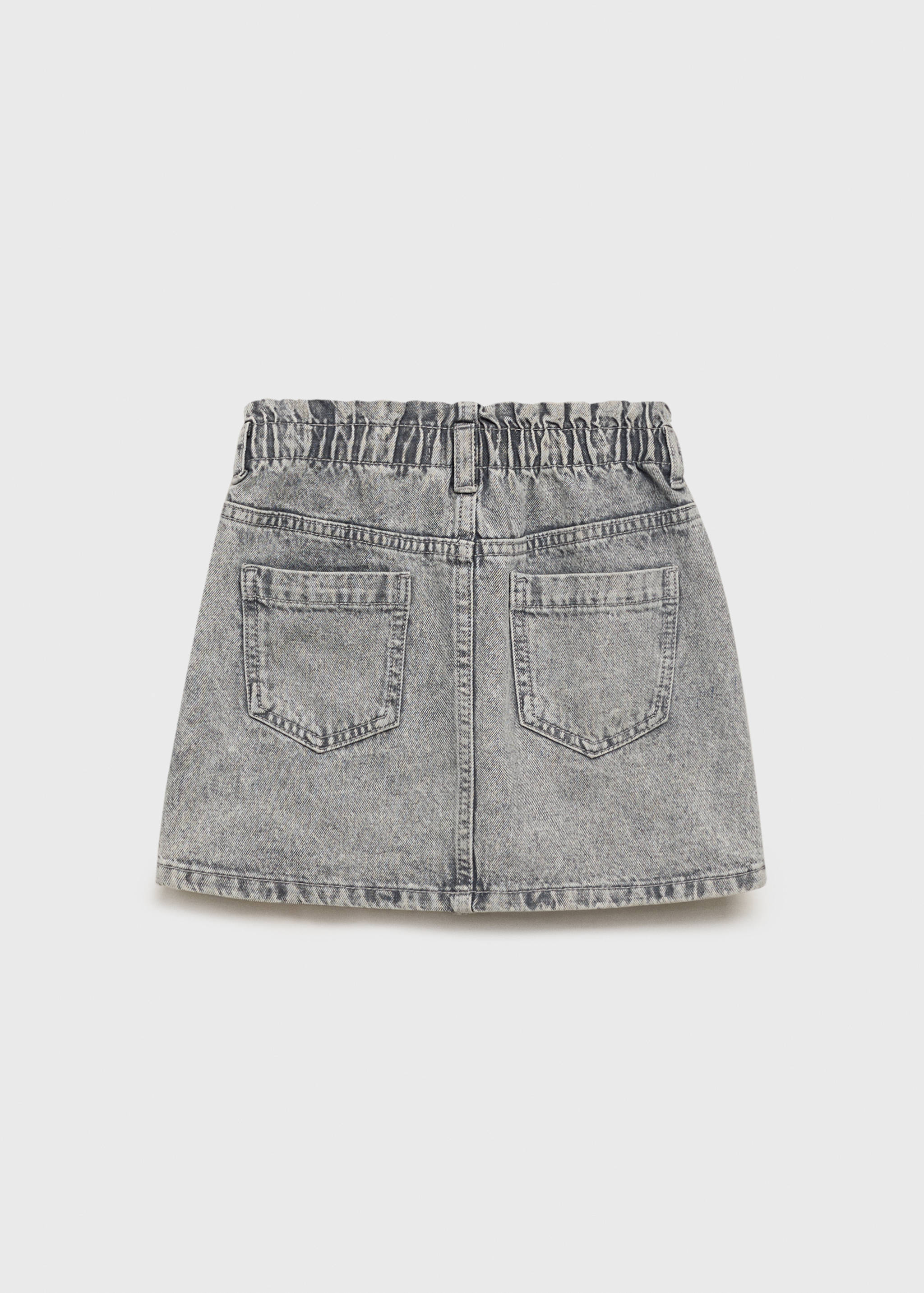 Denim paperbag skirt - Reverse of the article