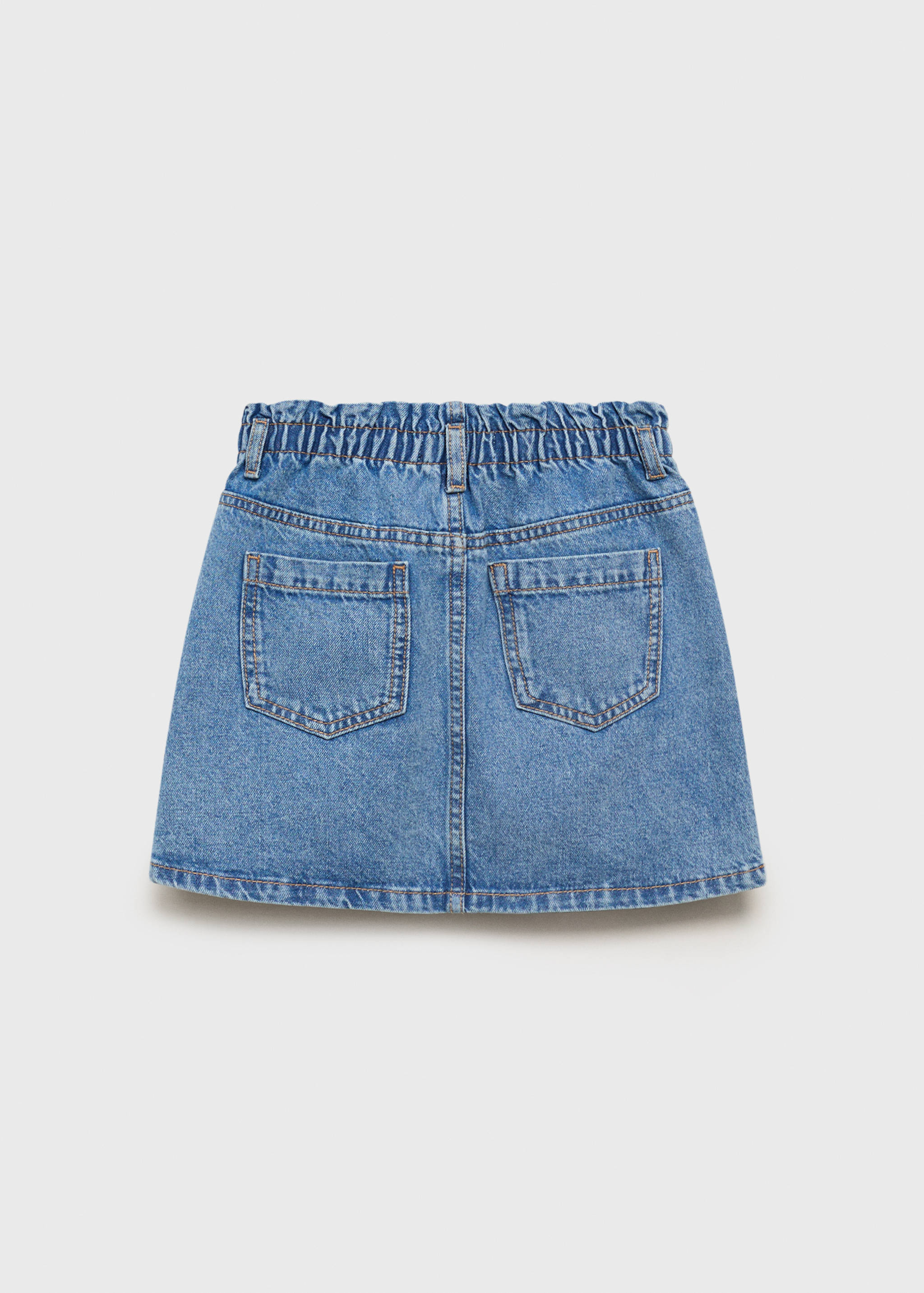 Denim paperbag skirt - Reverse of the article