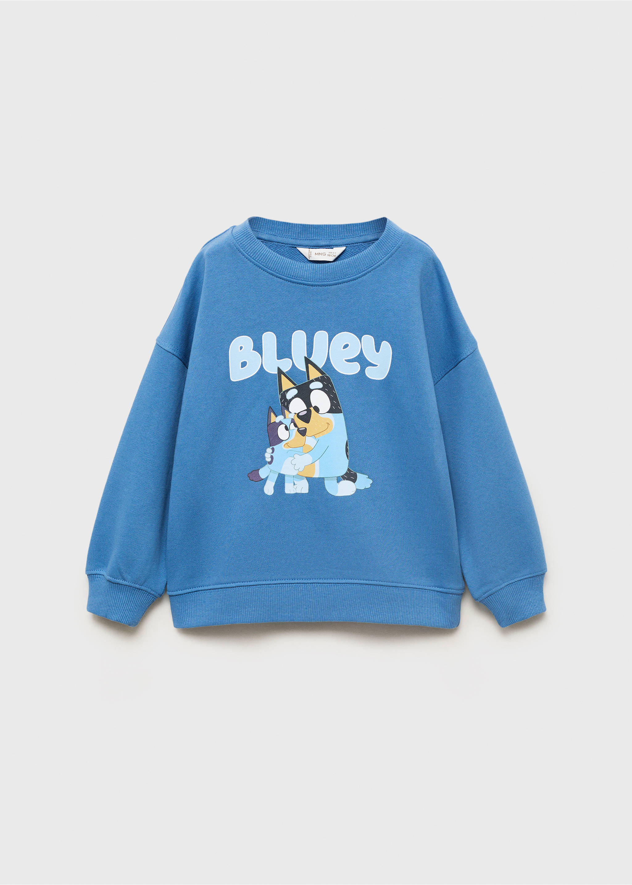 Bluey-print sweatshirt - Article without model, Vibrant blue. Ref: 17091231-00.