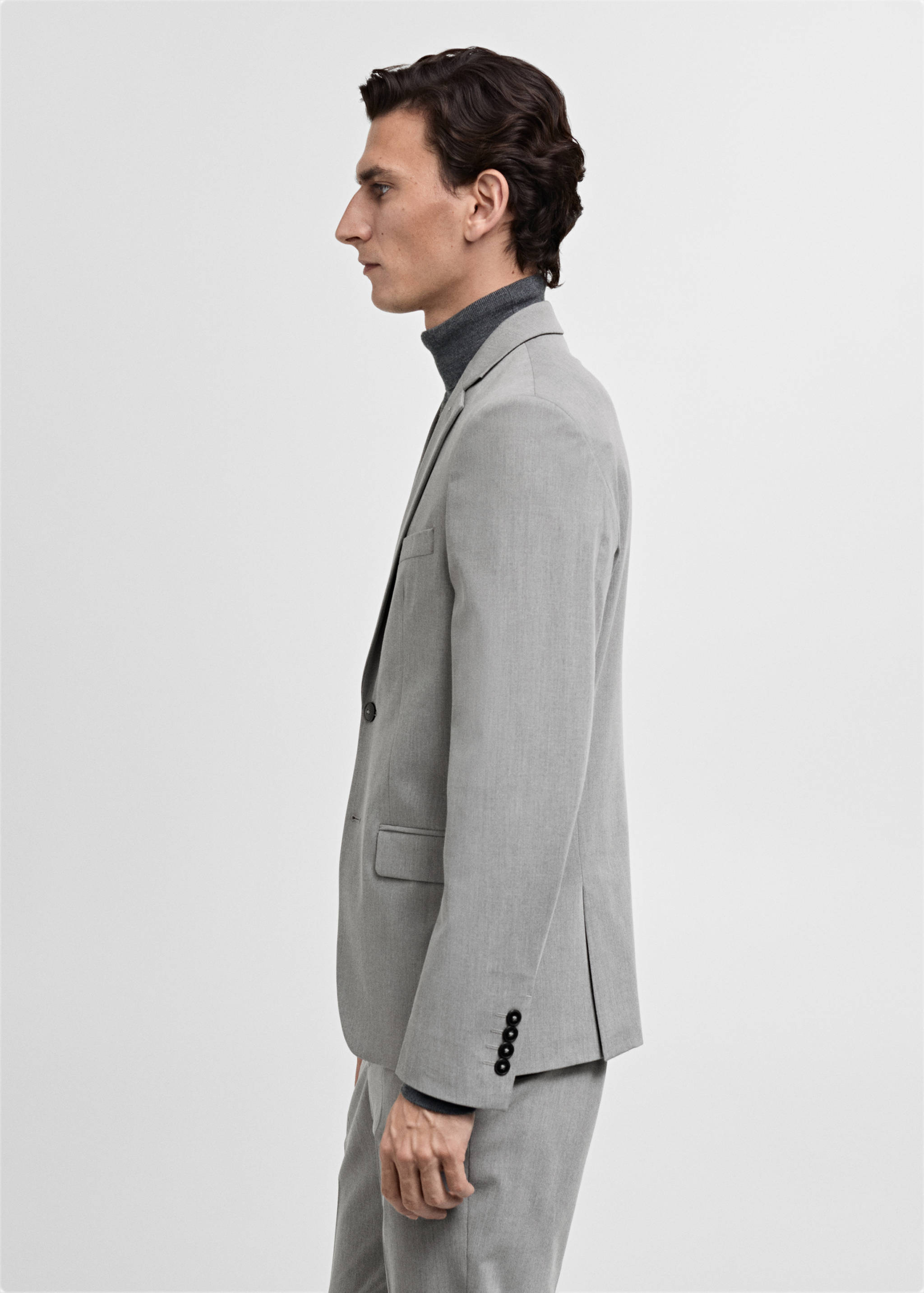 Super slim-fit suit jacket in stretch fabric - Details of the article 3