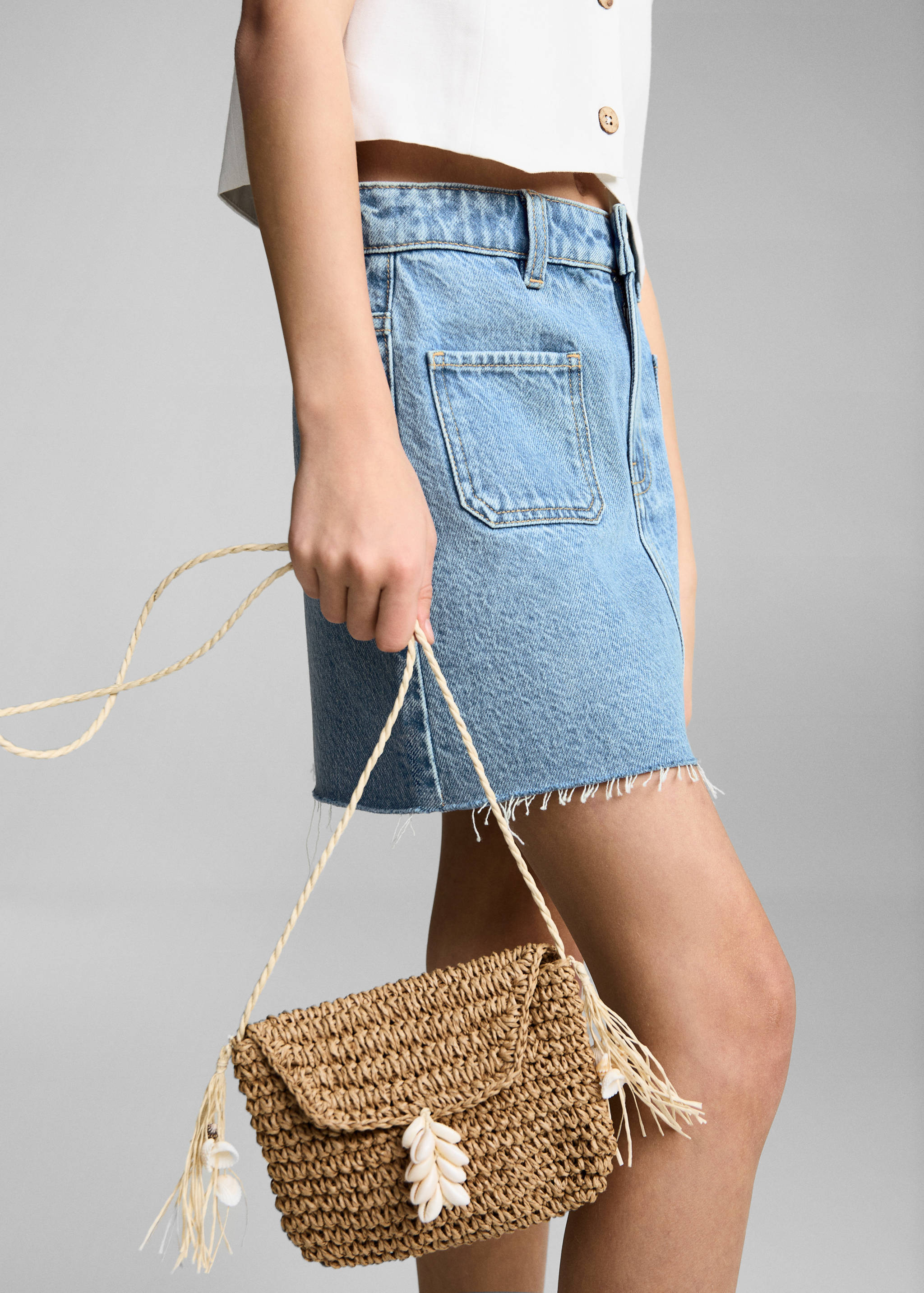Denim short skirt - Details of the article 3