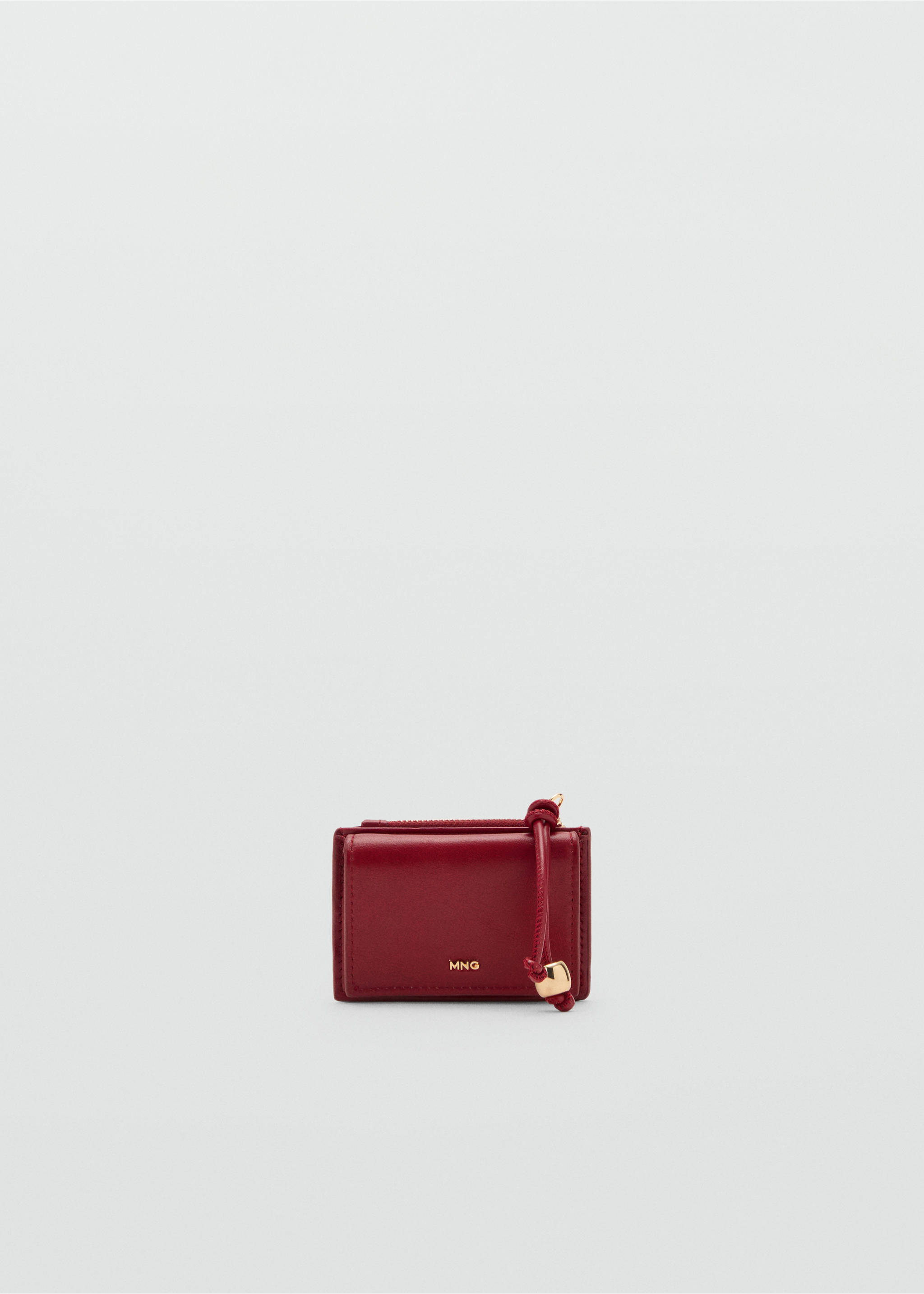 Mini-purse with bead detail - Article without model, Burgundy. Ref: 17091243-00.