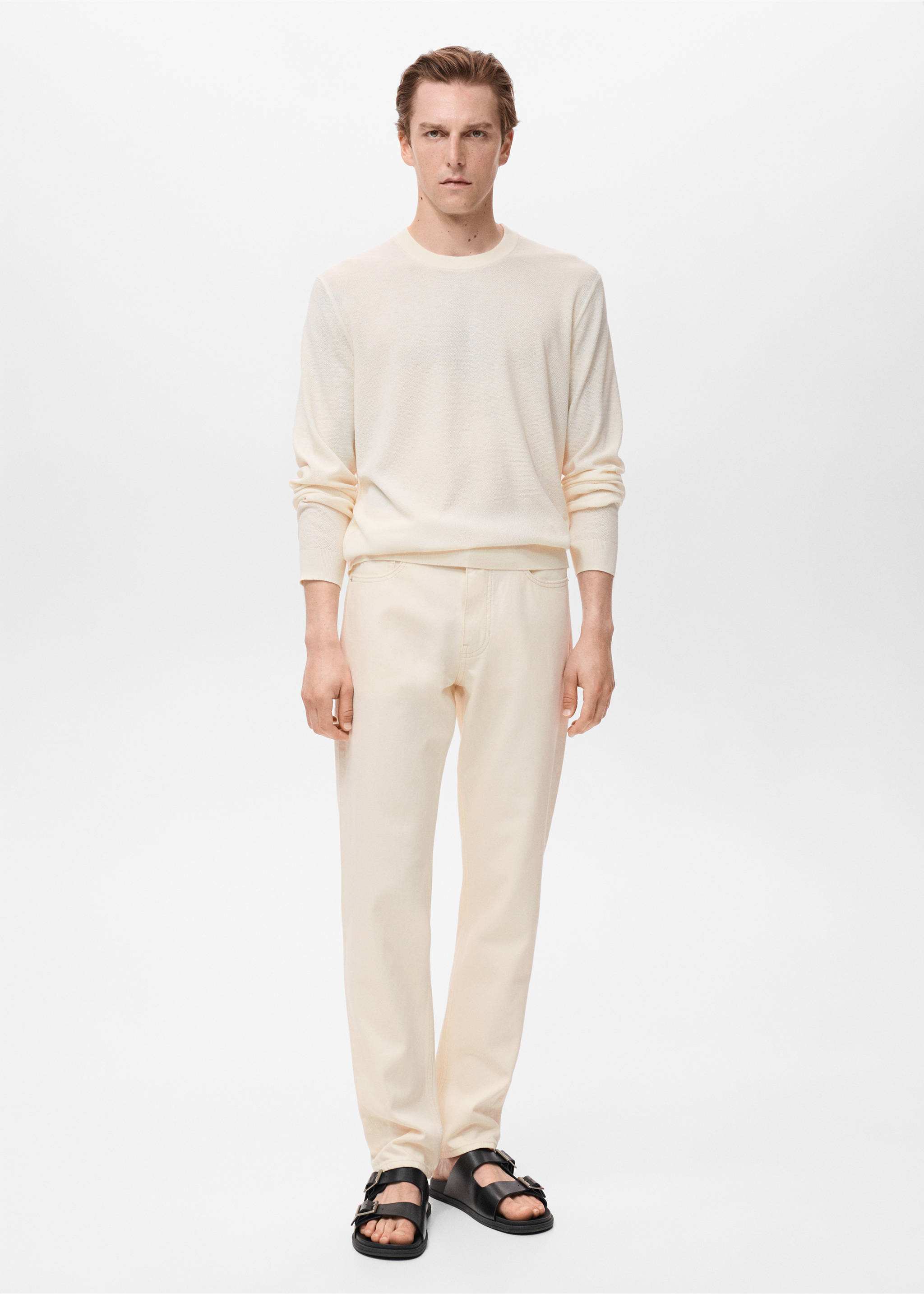 Fine-knit sweater - General plane, Ivory White. Ref: 17091244-00.