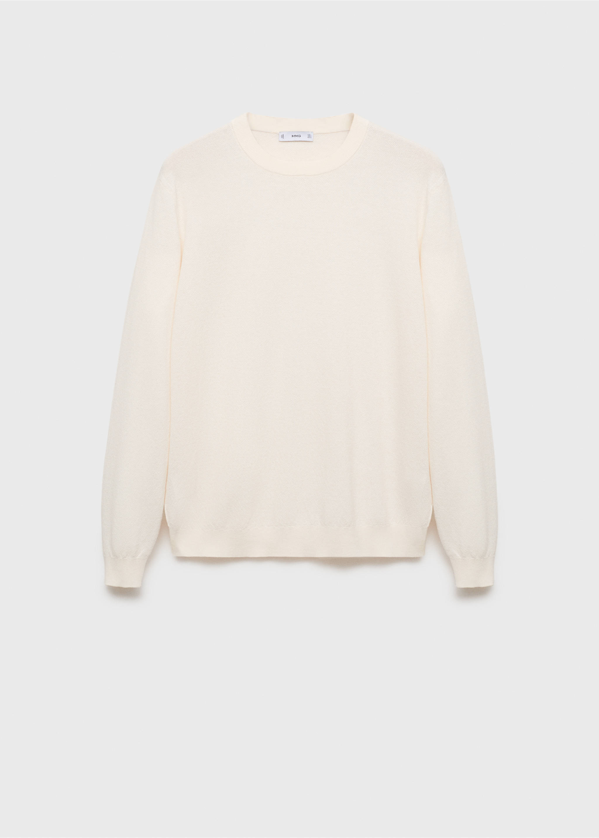 Fine-knit sweater - Article without model, Ivory White. Ref: 17091244-00.