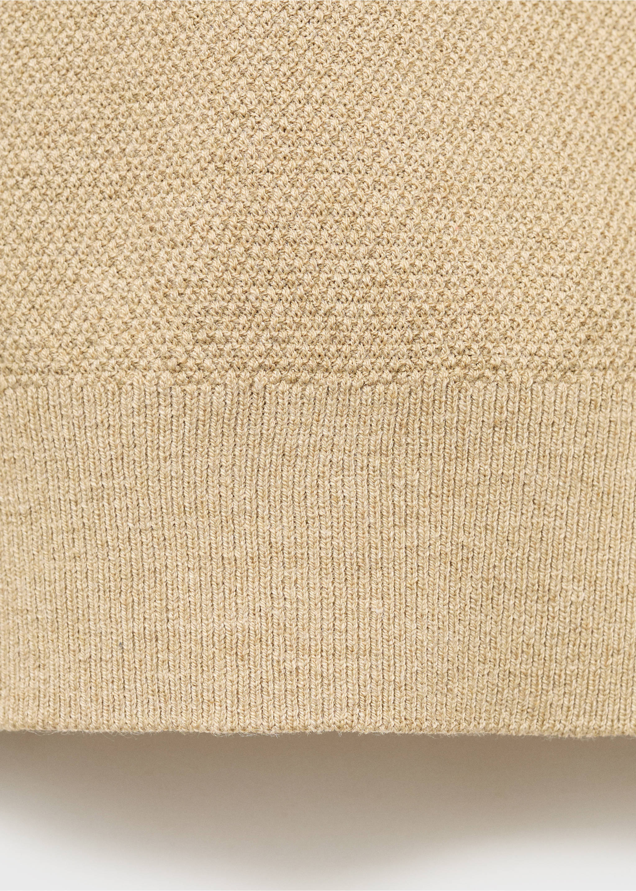 Fine-knit sweater - Details of the article 0, Beige. Ref: 17091244-00.