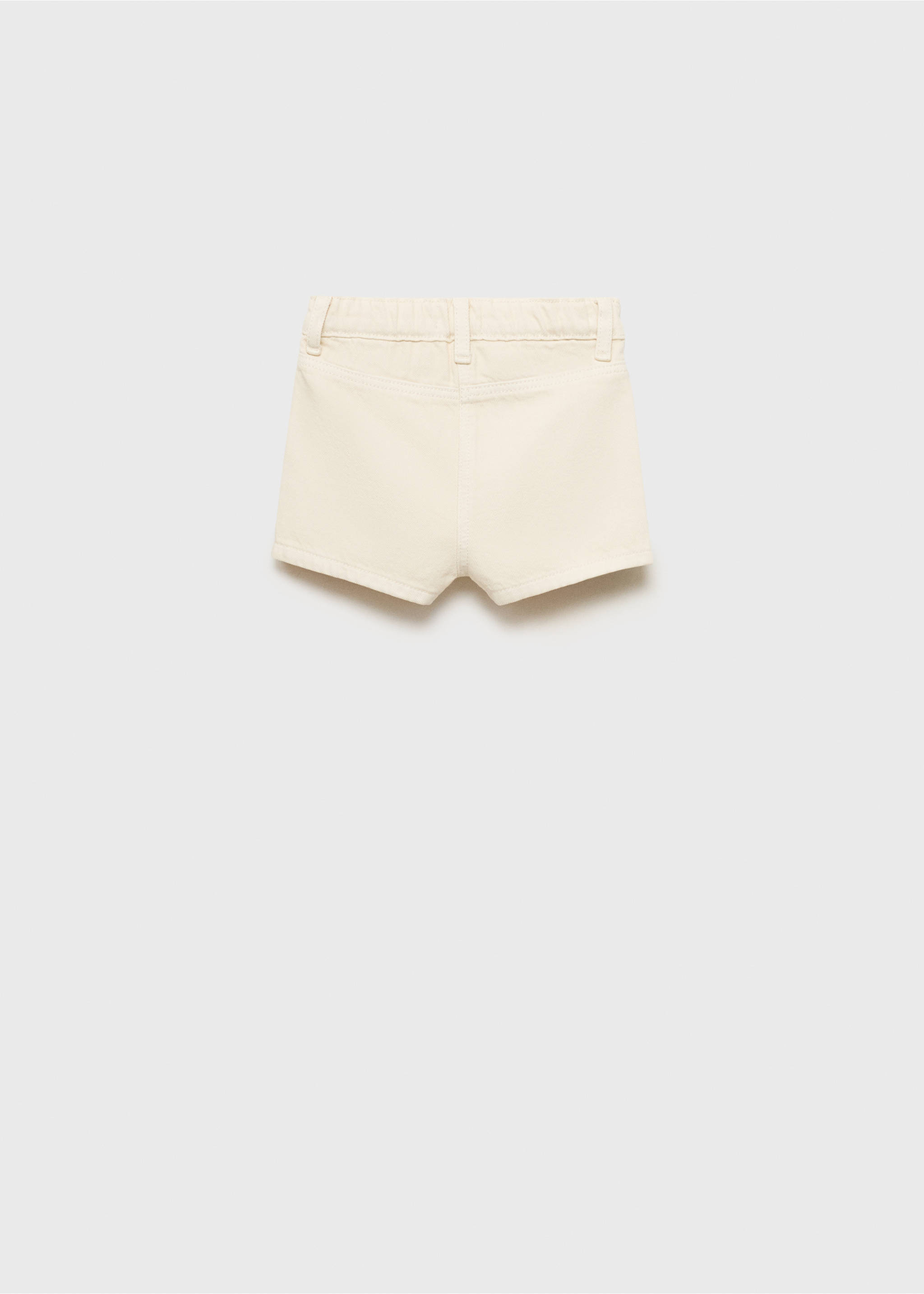 Wrapped denim skort - Reverse of the article, Ecru. Ref: 17091245-00.