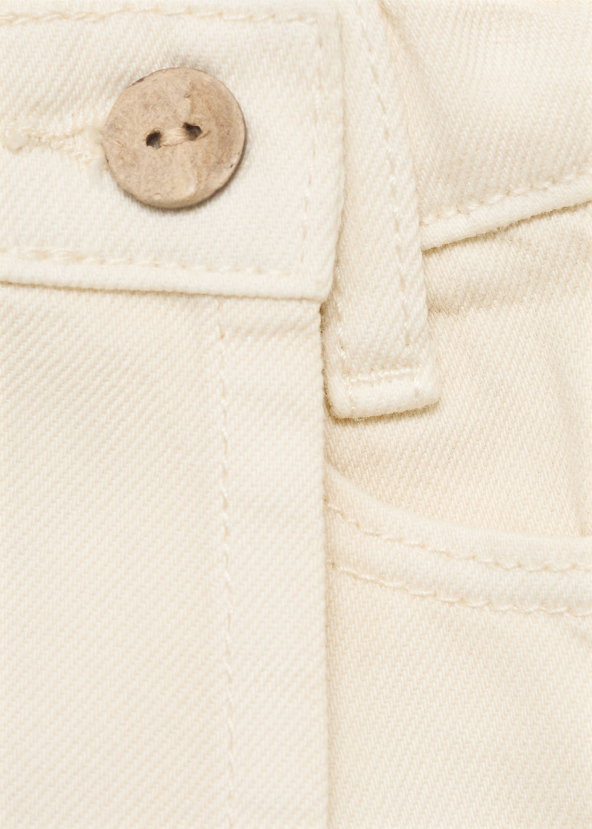 Wrapped denim skort - Details of the article 0, Ecru. Ref: 17091245-00.