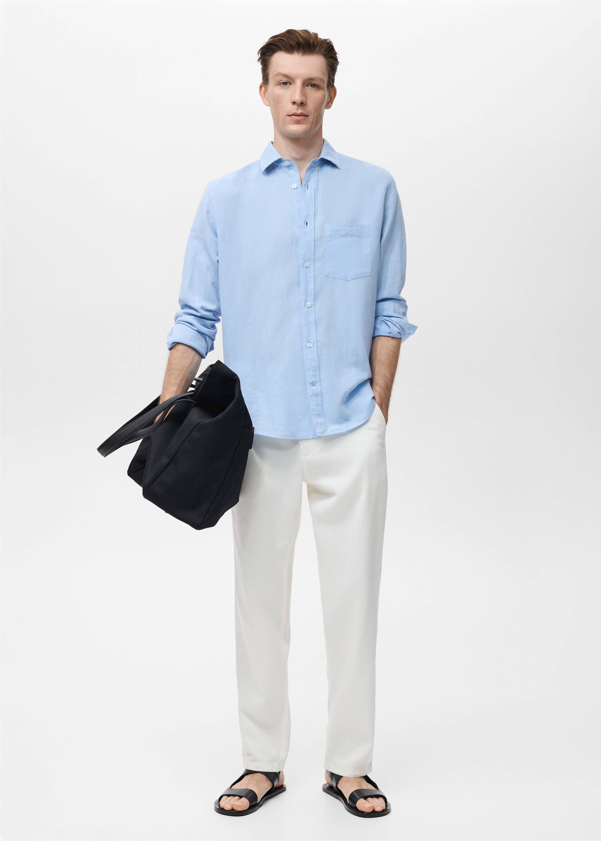 Pocket linen shirt - General plane