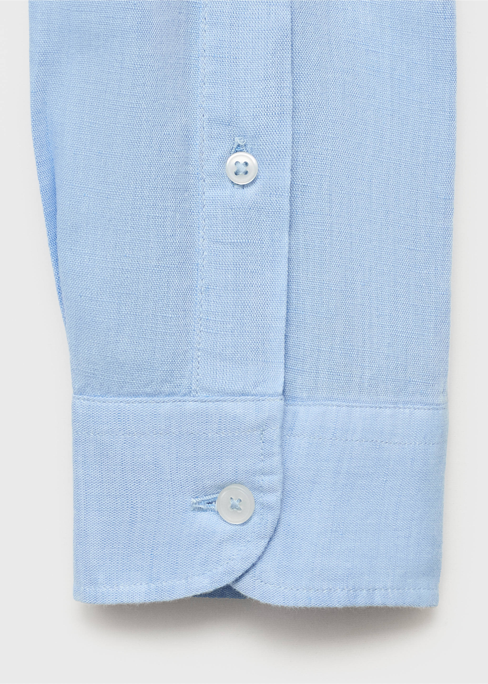 Pocket linen shirt - Details of the article 0, Sky Blue. Ref: 17091247-00.