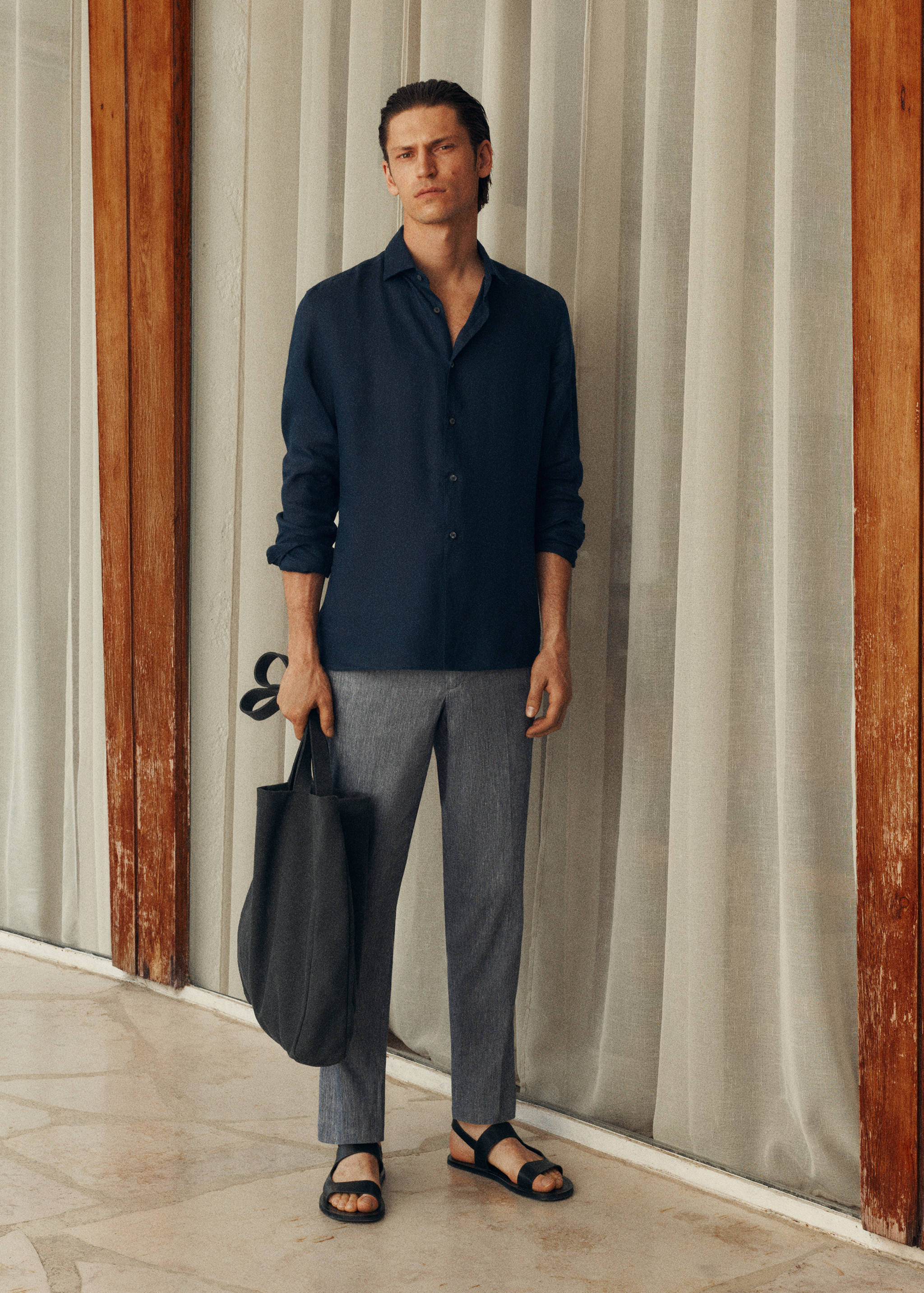 Pocket linen shirt - Details of the article 3