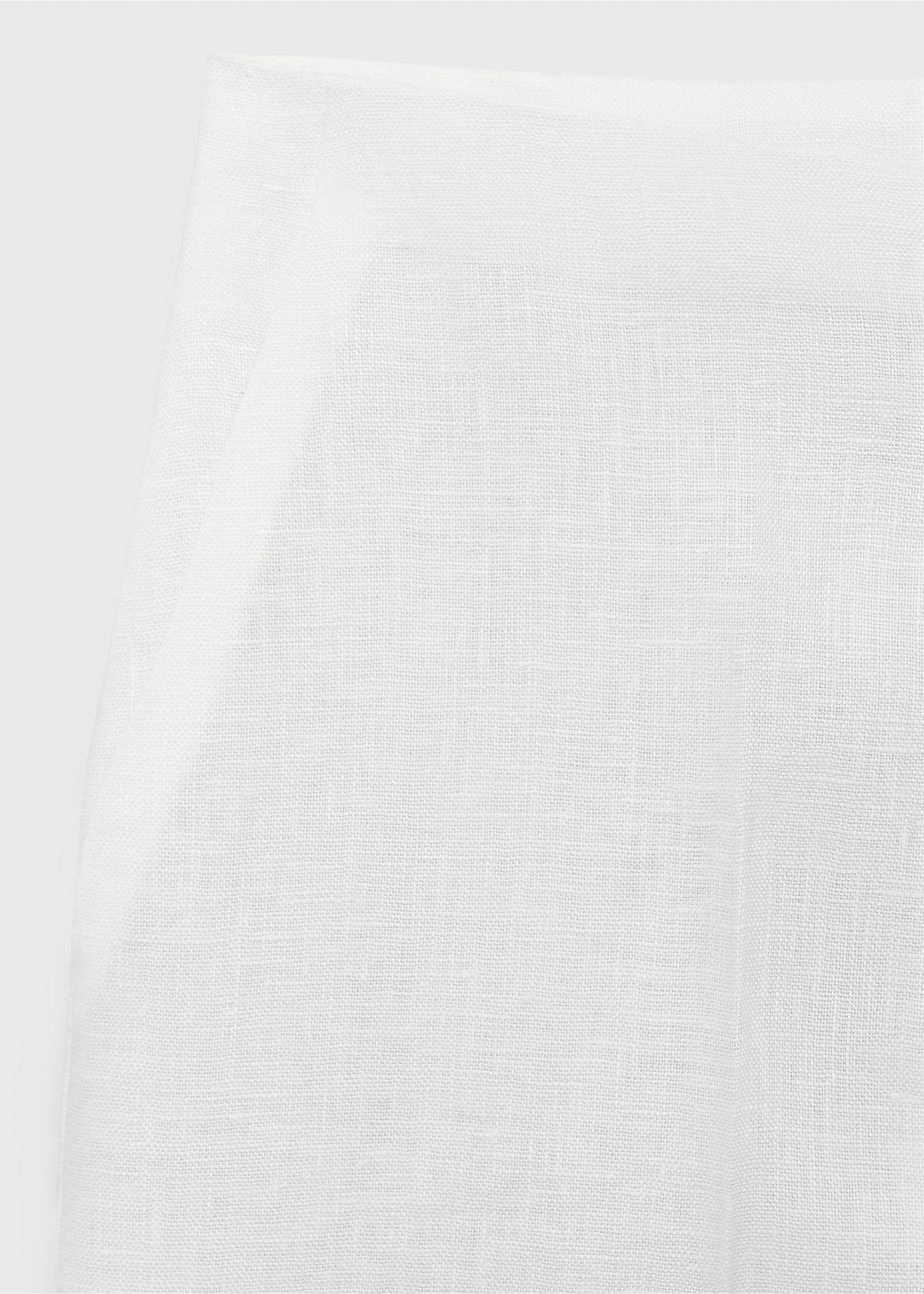 Linen straight-fit mid-rise shorts - Details of the article 8, Off White. Ref: 17091248-00.