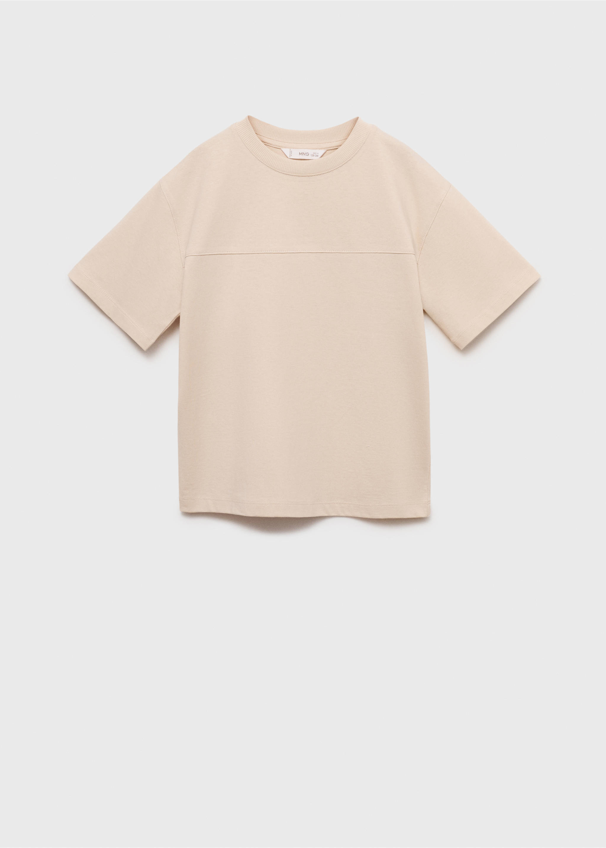 Seam detail T-shirt - Article without model, Sand. Ref: 17091253-00.