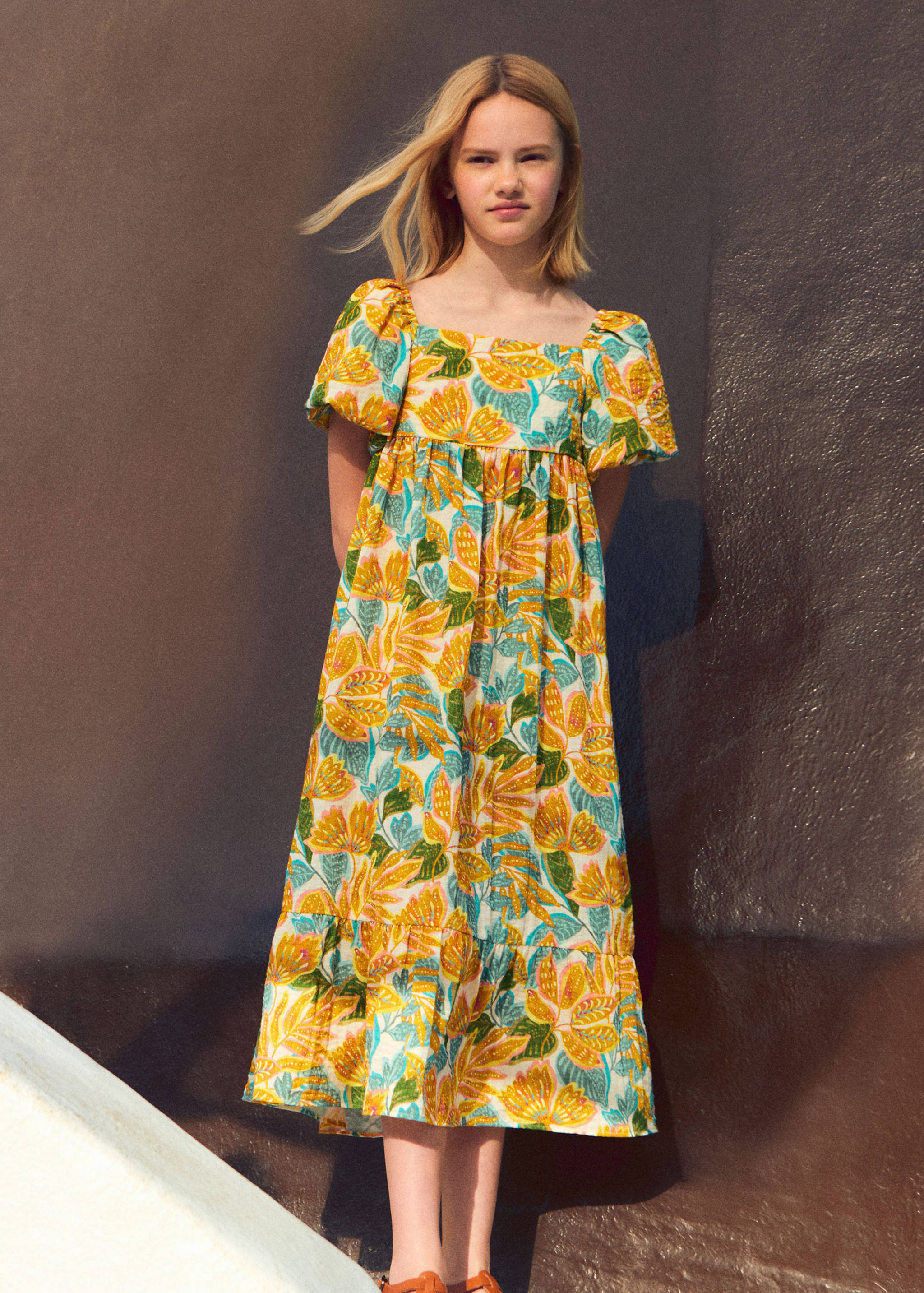 Vestit estampat tropical - Pla general