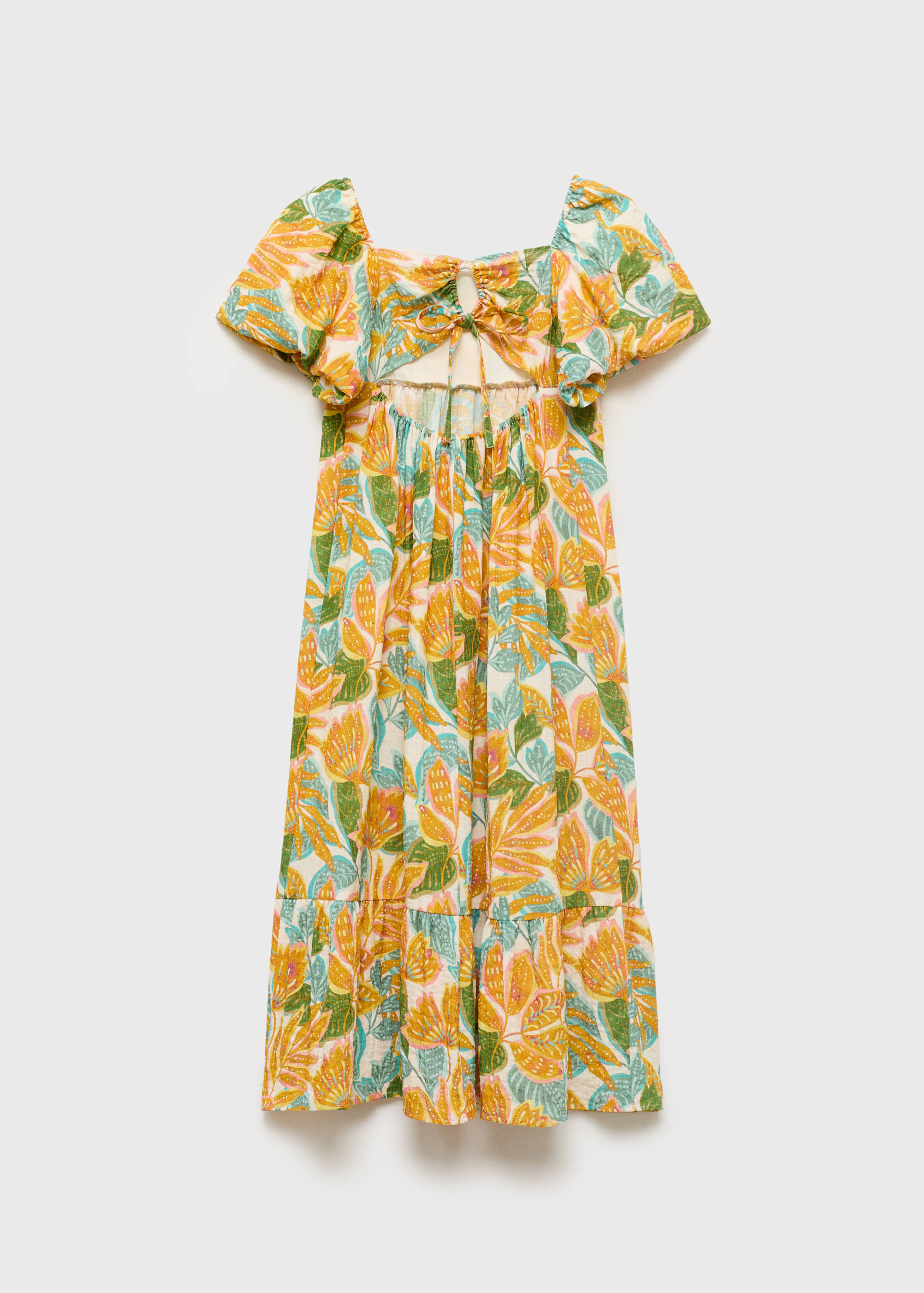 Vestit estampat tropical - Revers de l'article