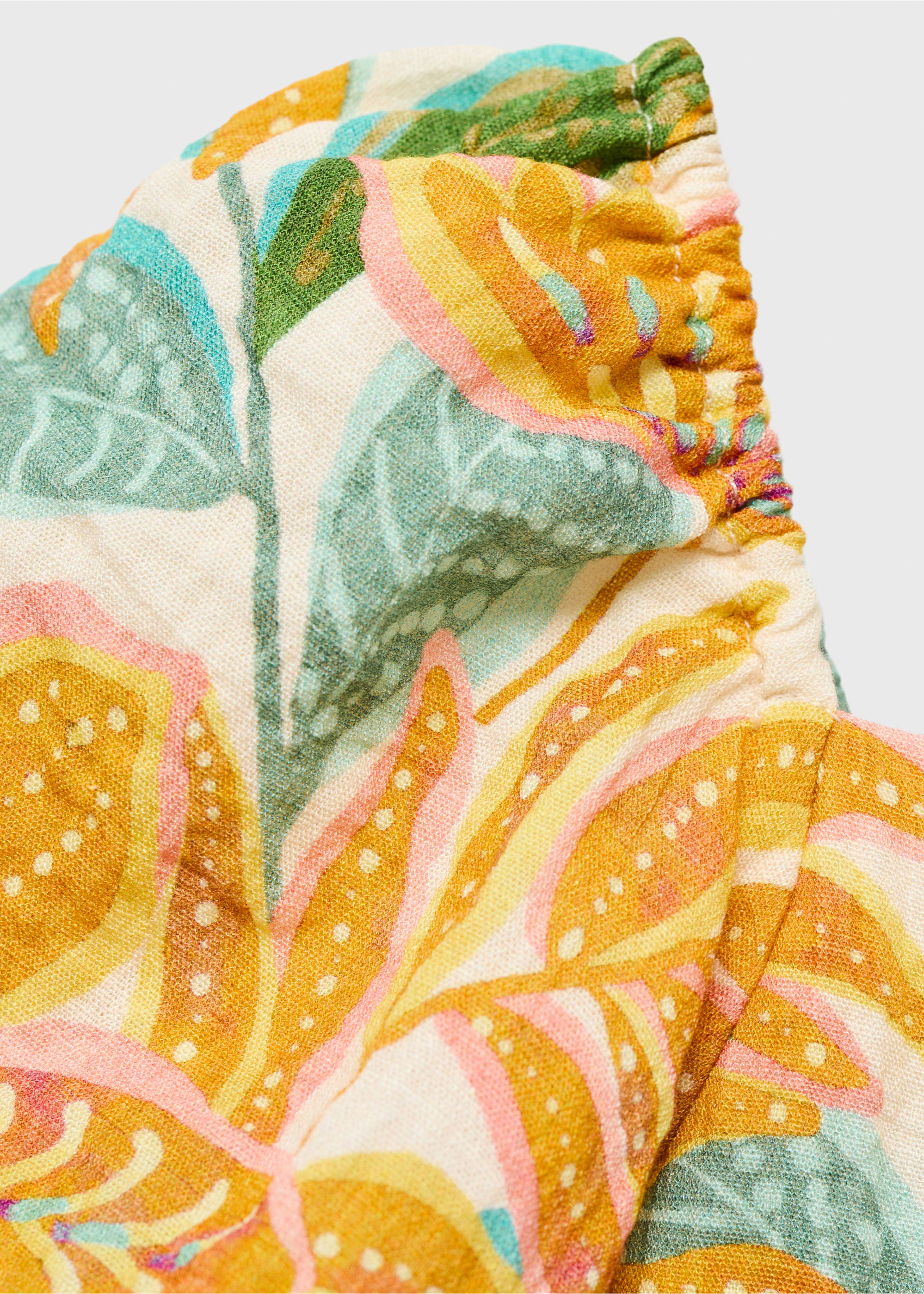 Vestit estampat tropical - Detall de l'article 8, Mostassa. Ref: 17091254-00.