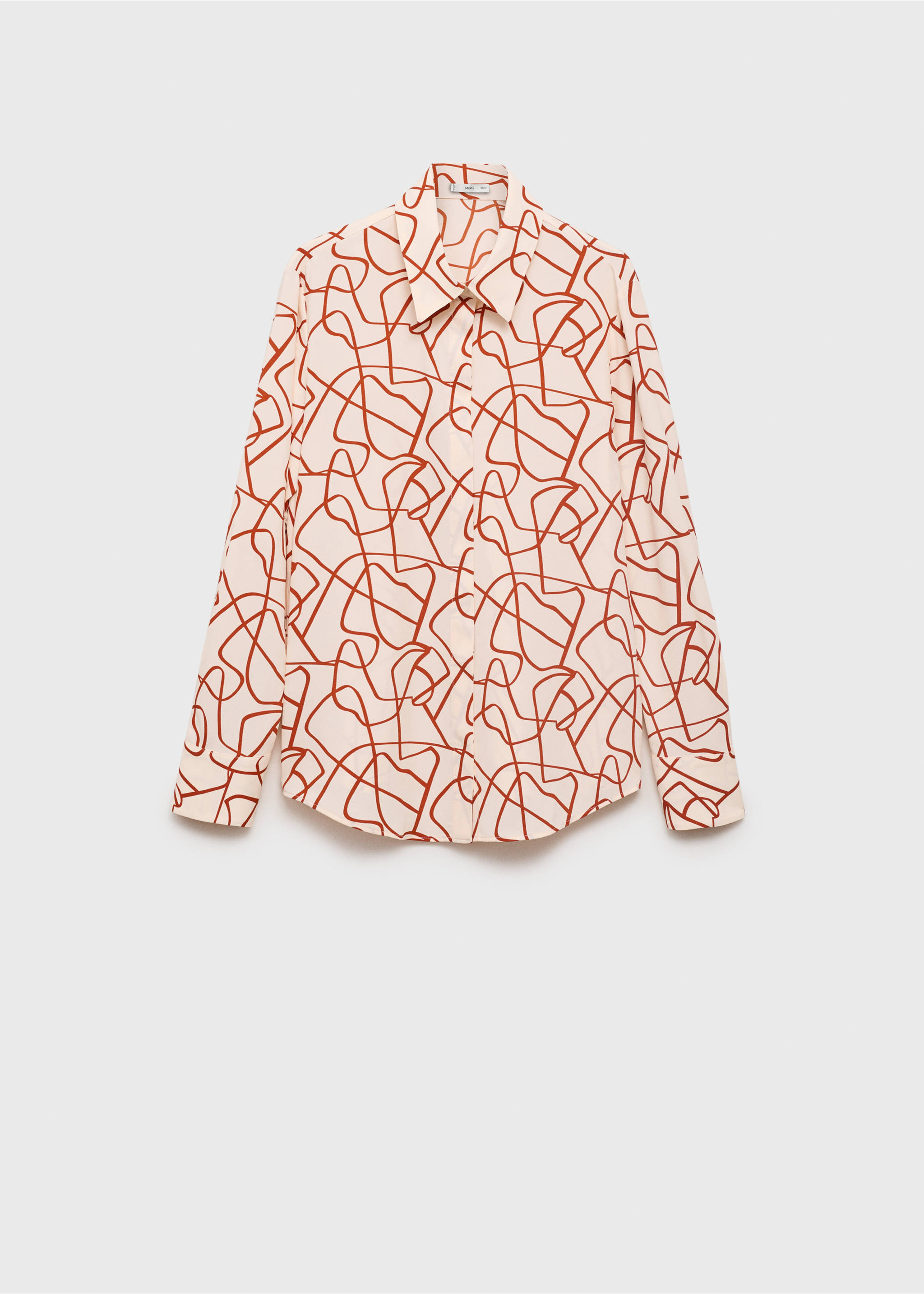 Shirt with abstract print - Article without model, Russet. Ref: 17091255-00.