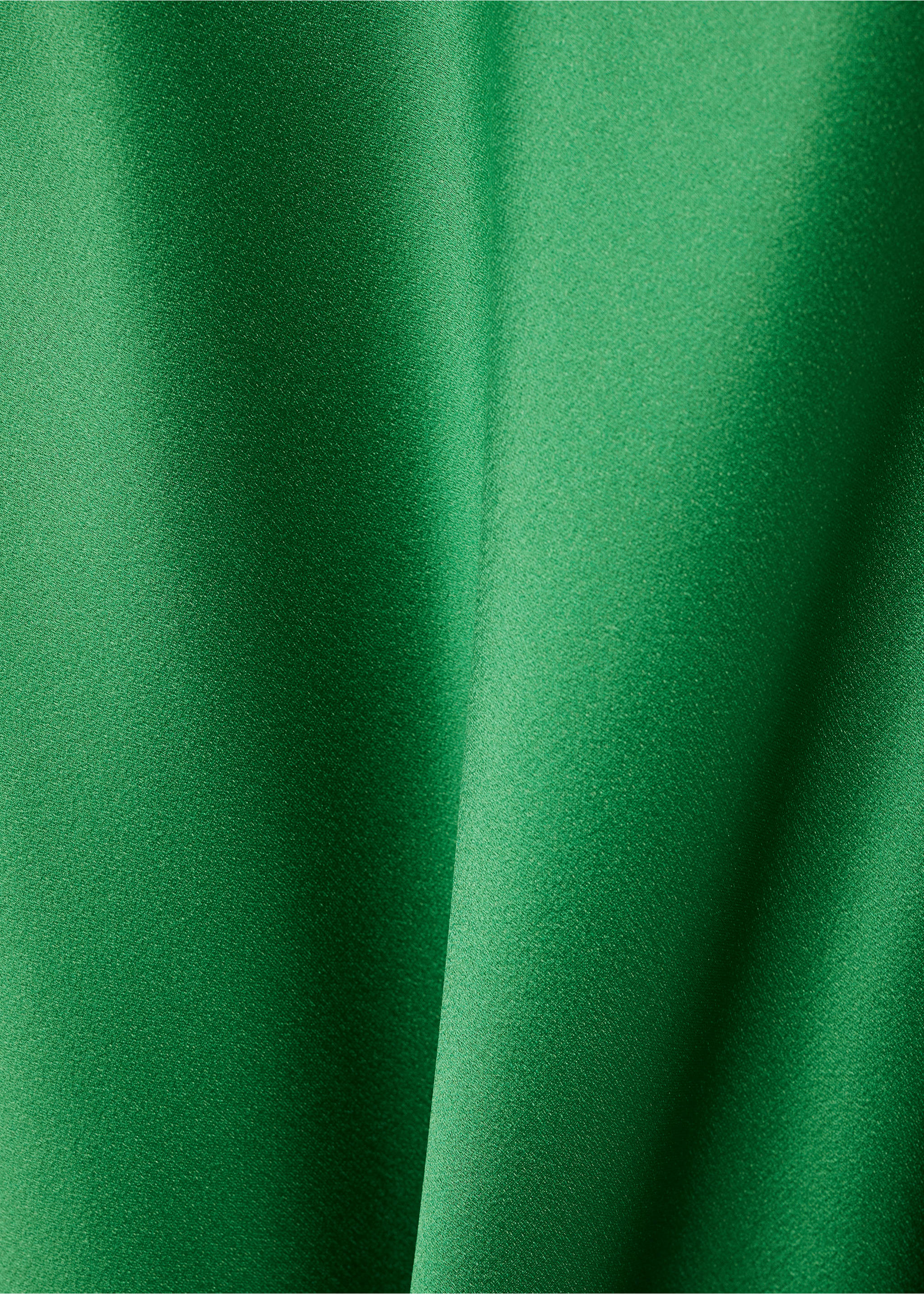 Satin-effect dress with corset neckline - Details of the article 0, Green. Ref: 17091258-00.