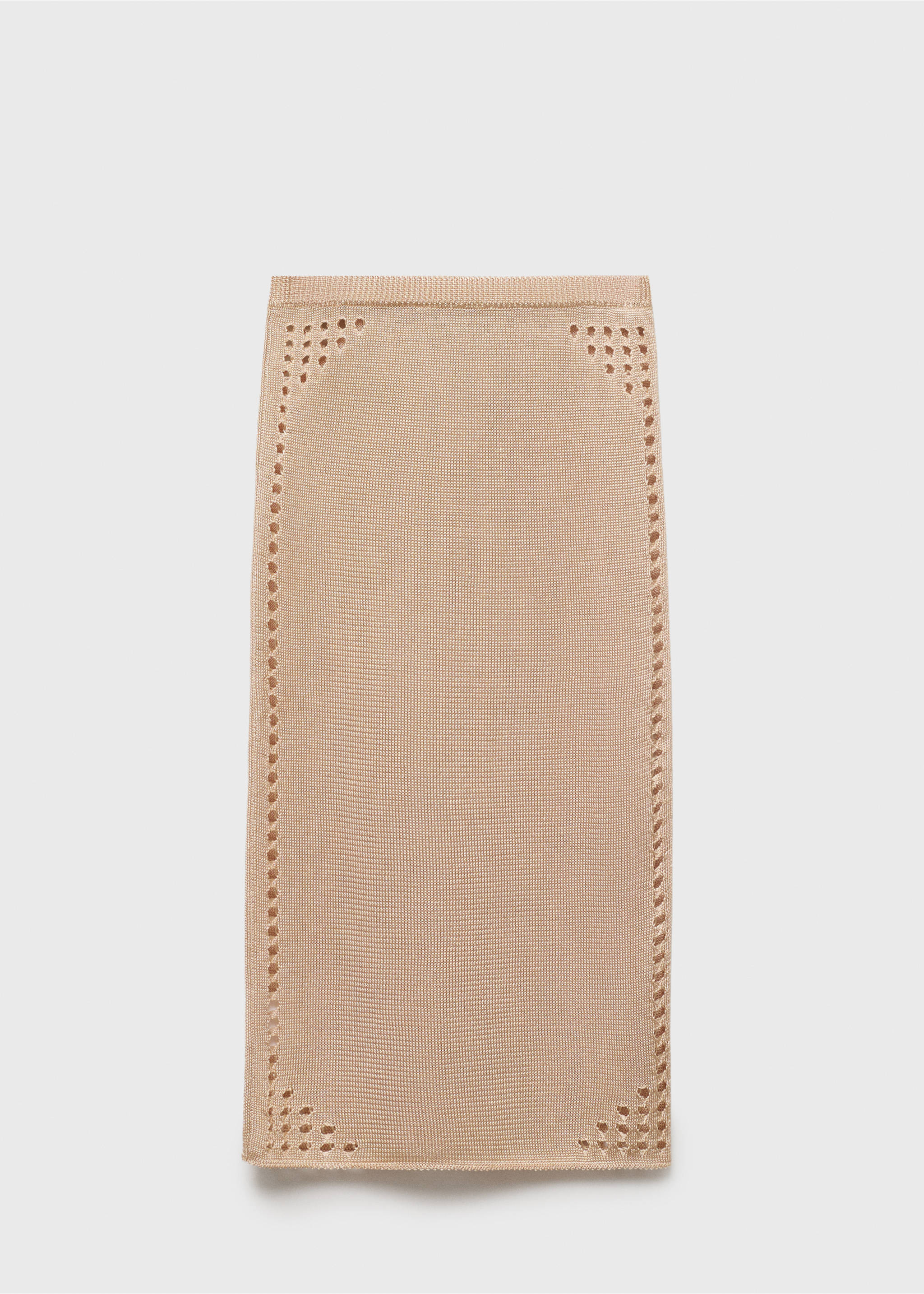 Lurex pencil skirt with openwork details - Article without model, Gold. Ref: 17091265-00.