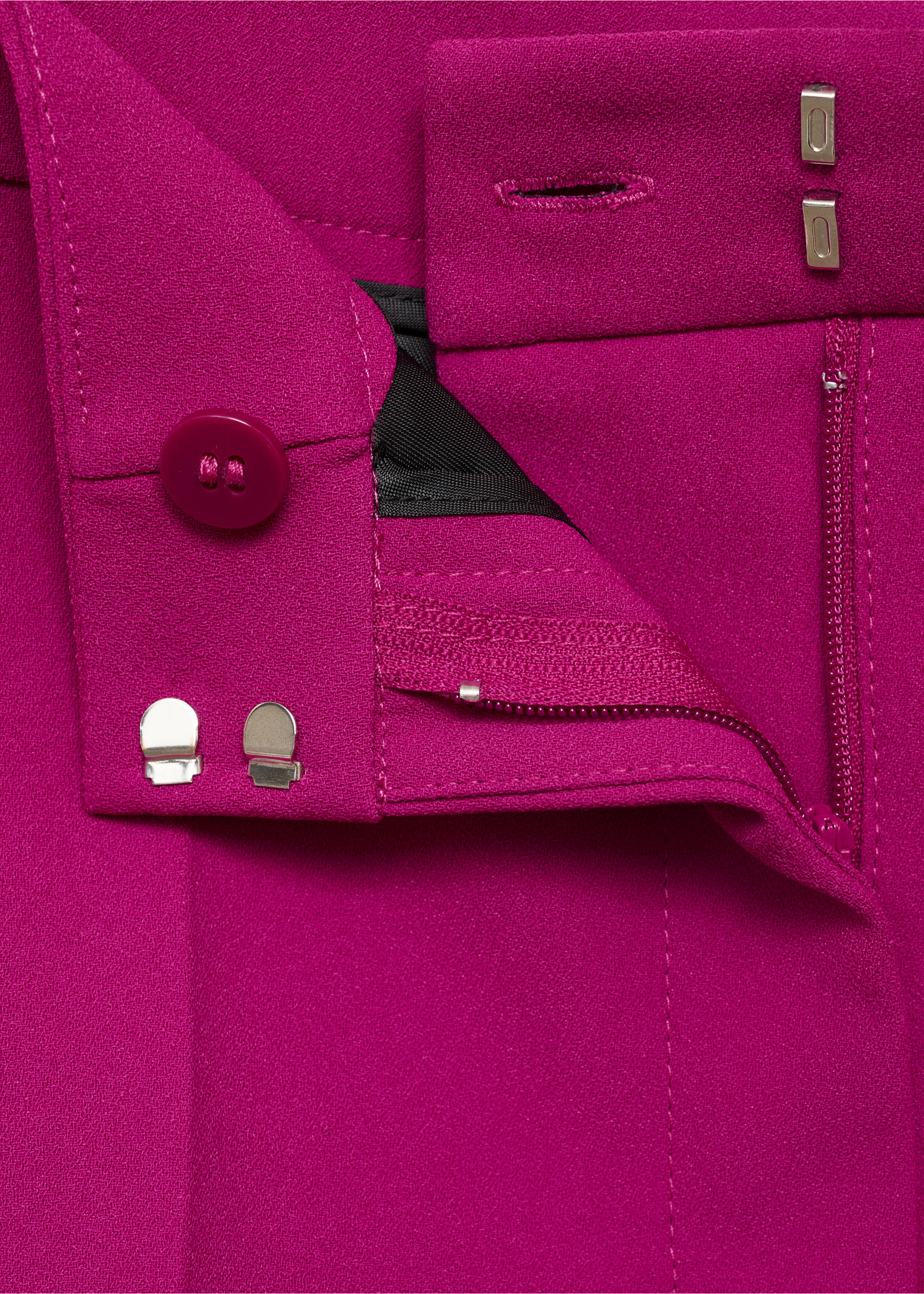 Rechte mid-rise shorts - Detail van het artikel 8, Fuchsia. Ref: 17091271-00.