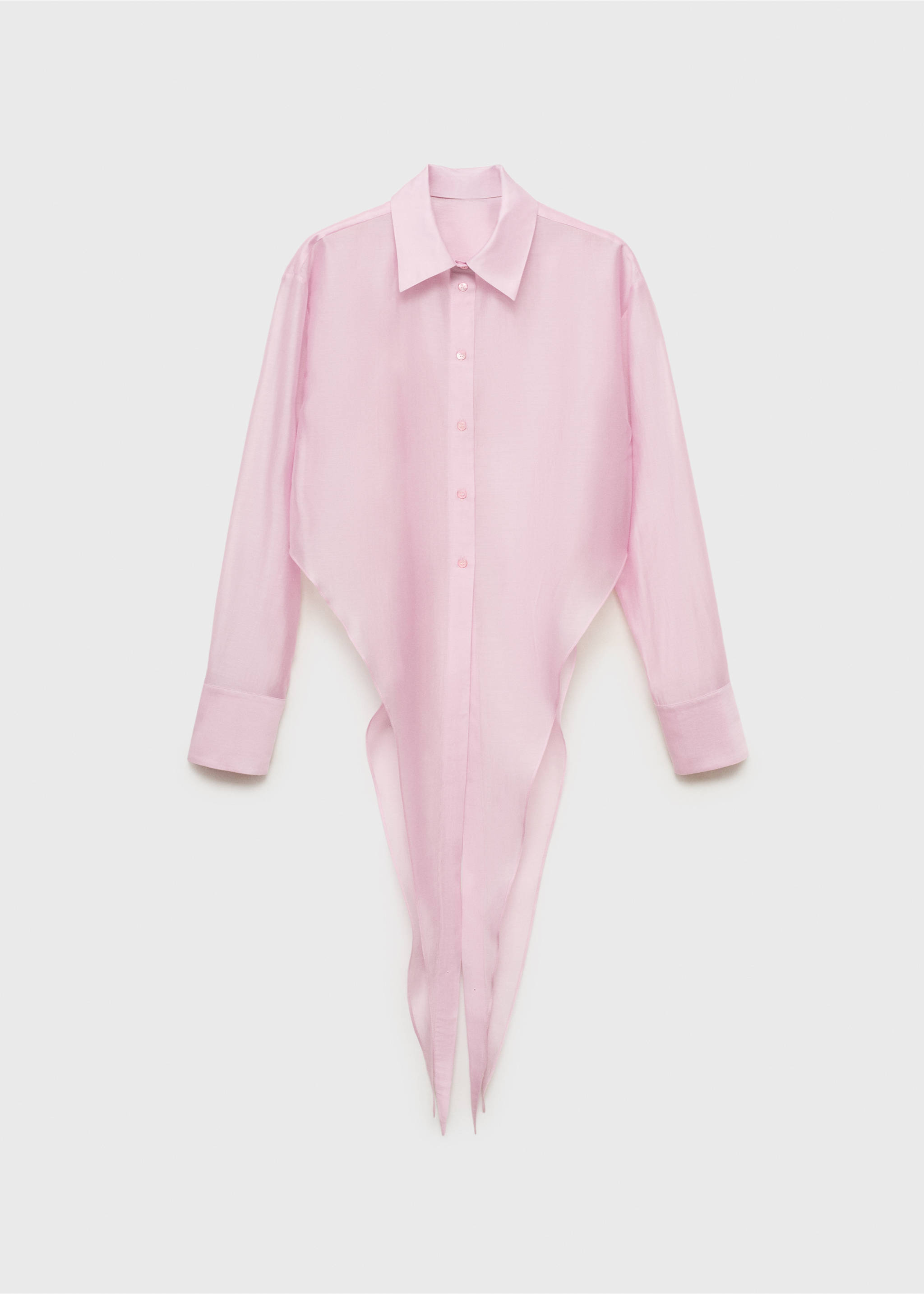 Lyocell shirt with peak finish - Article without model, Violet. Ref: 17091274-00.